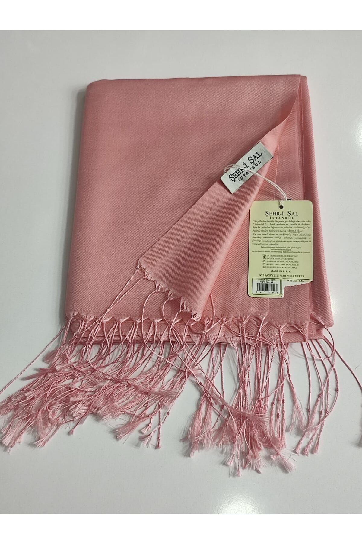 şehri şal MELODİ ŞAL 3472-94 ŞEKER PEMBE