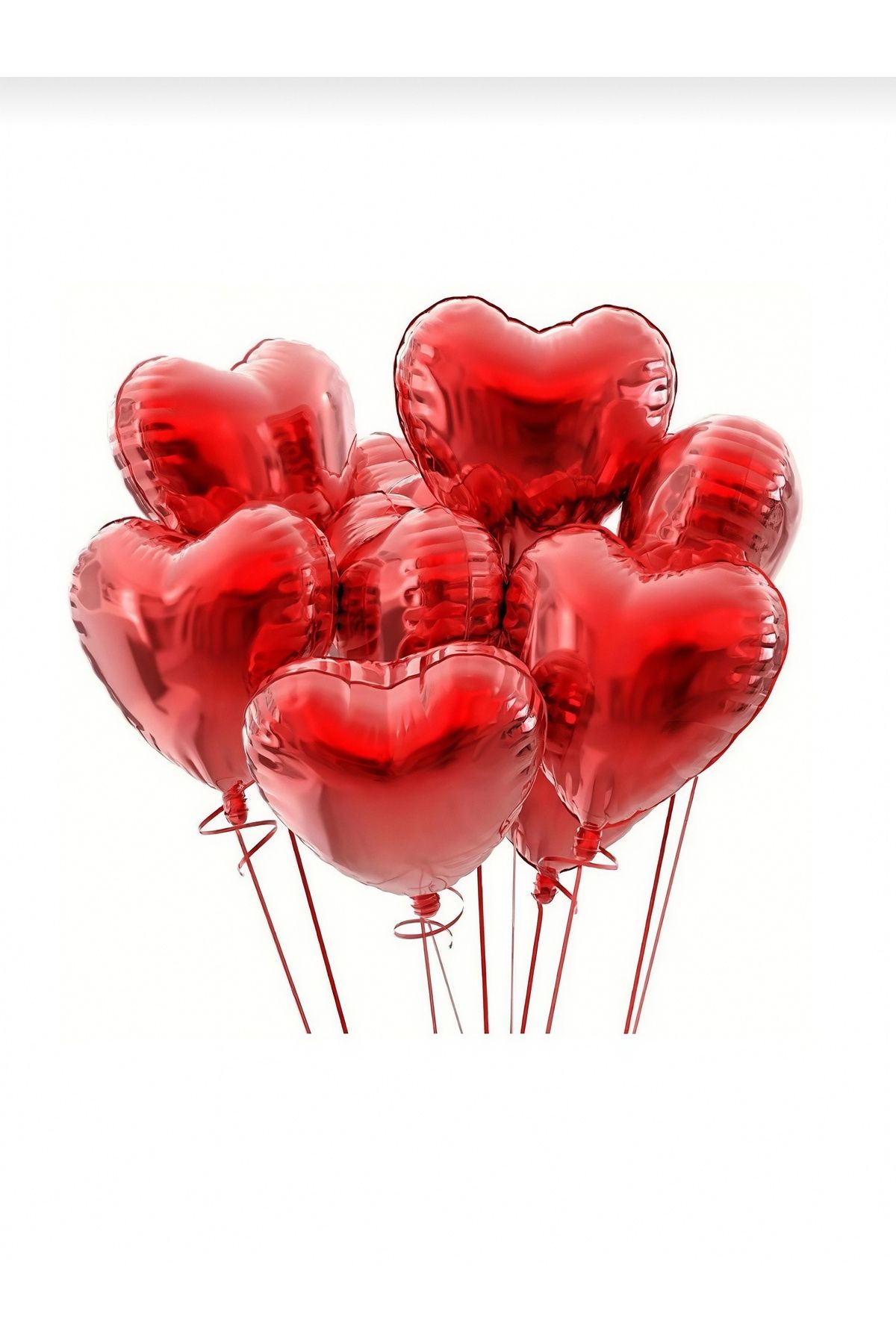 Maysa Glint 5 Kalp Folyo Balon - 45 cm Kırmızı Kalp Helyum Balon - Uçan Balon Evlilik Teklifi