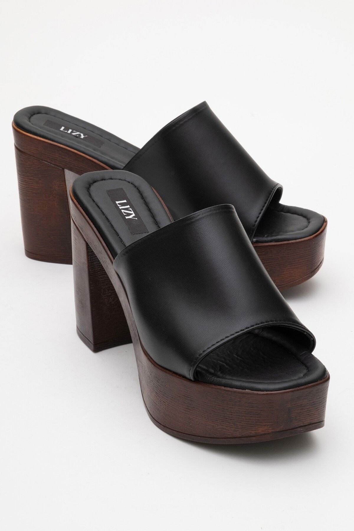 Lizy Shoes Platform Kalın Bantlı Kadın Terlik