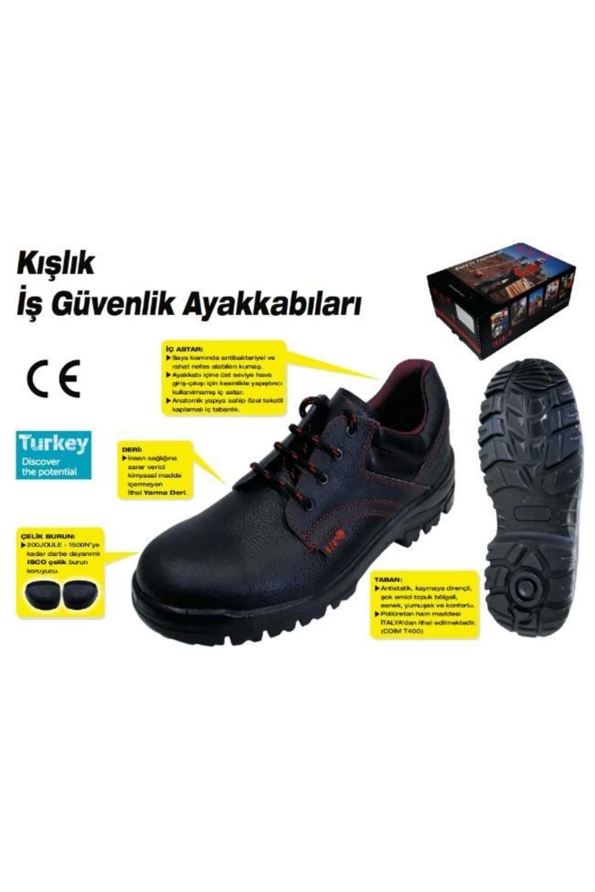 Butik 414 Çelik Burunlu İş Ayakkabısı S2 40 Numara