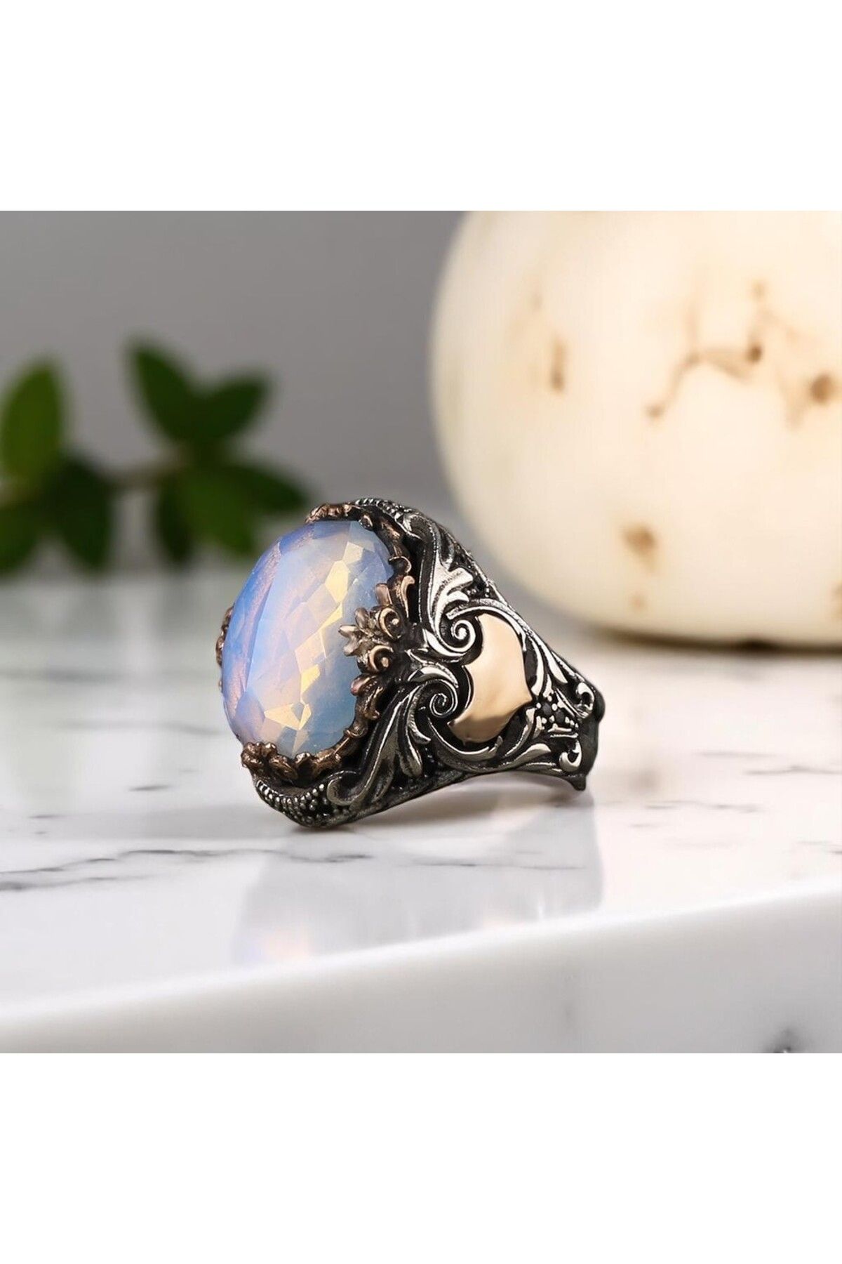 Asteria Jewelry Opal Taşlı Gümüş Yüzük
