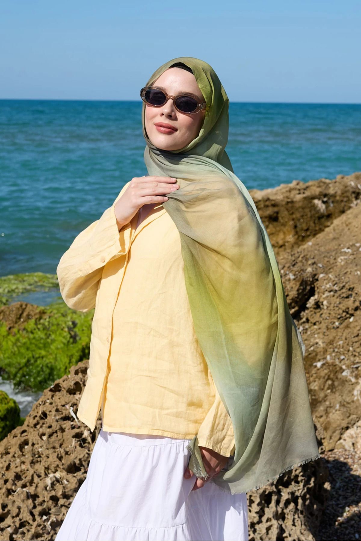nazendescarf Degrade desen aya şal