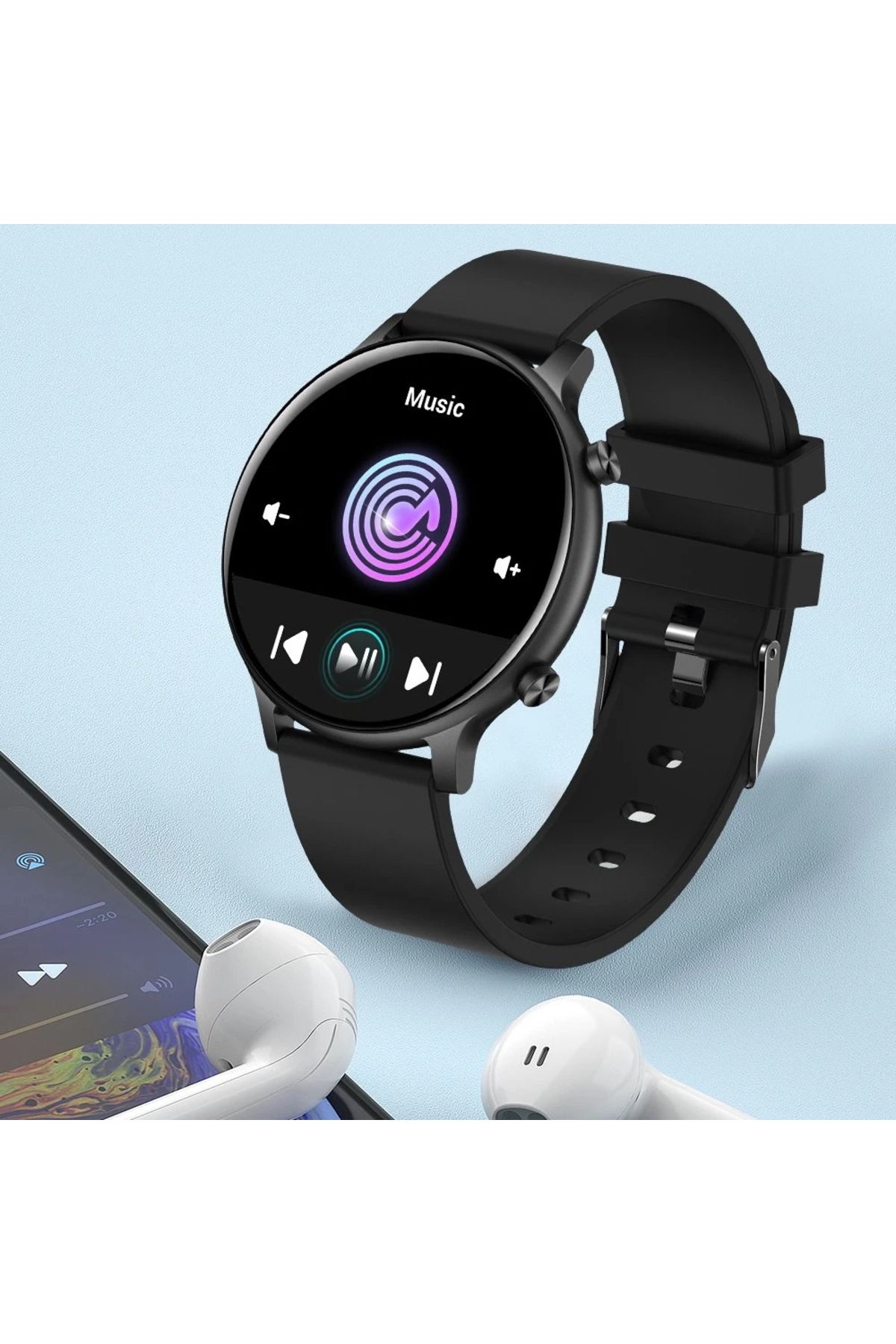 ideal STORE-Ceas SmartWatch Versa idealStore, Dimensiunea Ecran 1.32 inch, Rezistent la Apa, Bluetooth, Monitor 5