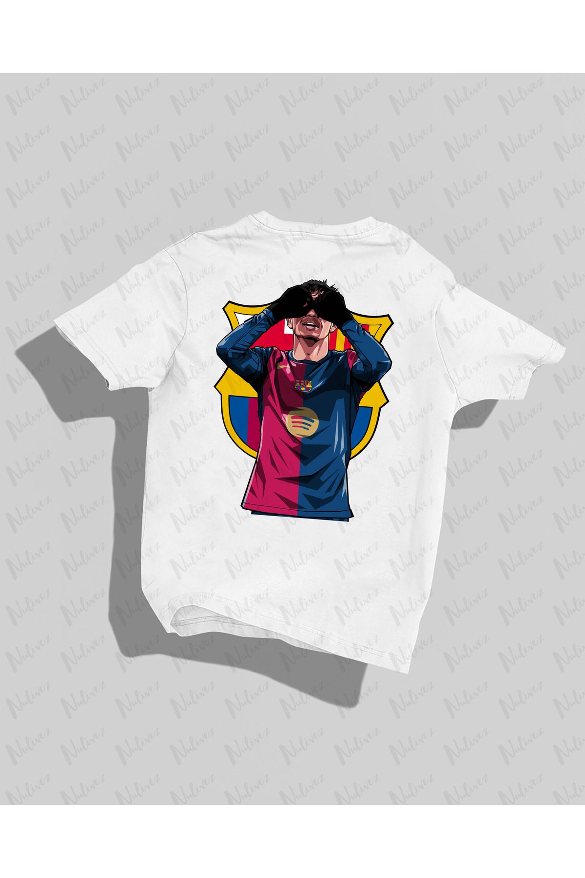 Nulivez Barcelona Baskılı Yüksek Kalite Kompakt Unisex Oversize T-Shirt