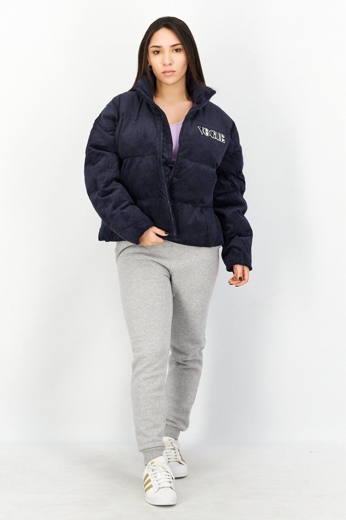 Puma-x Vogue Women Oversized Fit Long Sleeve Training Puffer Jacket, Navy 3