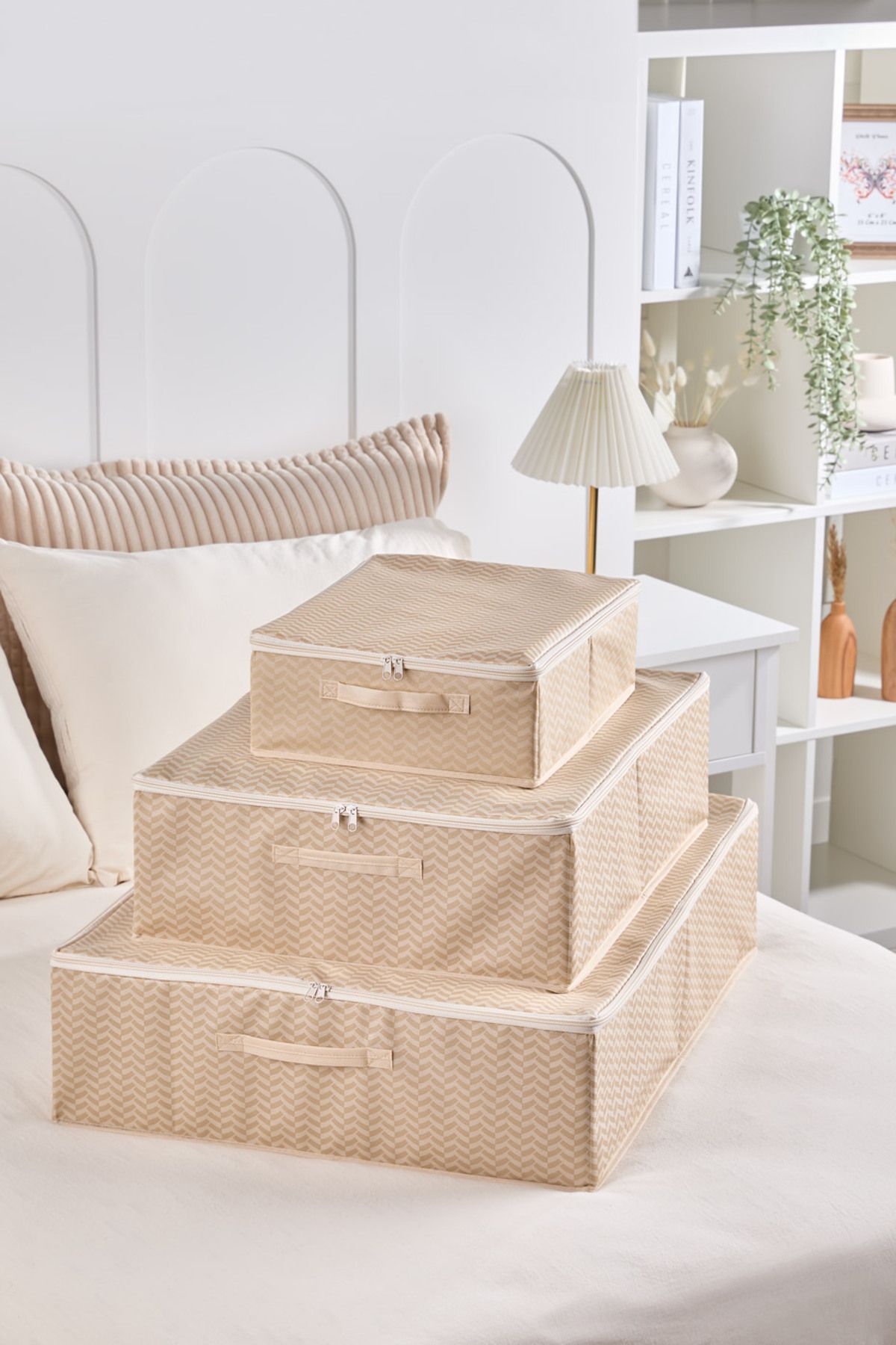 Serstil-Large Size under Base Box Canister |   Under Bed Organizer Storage Box with Lid and Zipper - 55X70X18Cm 4