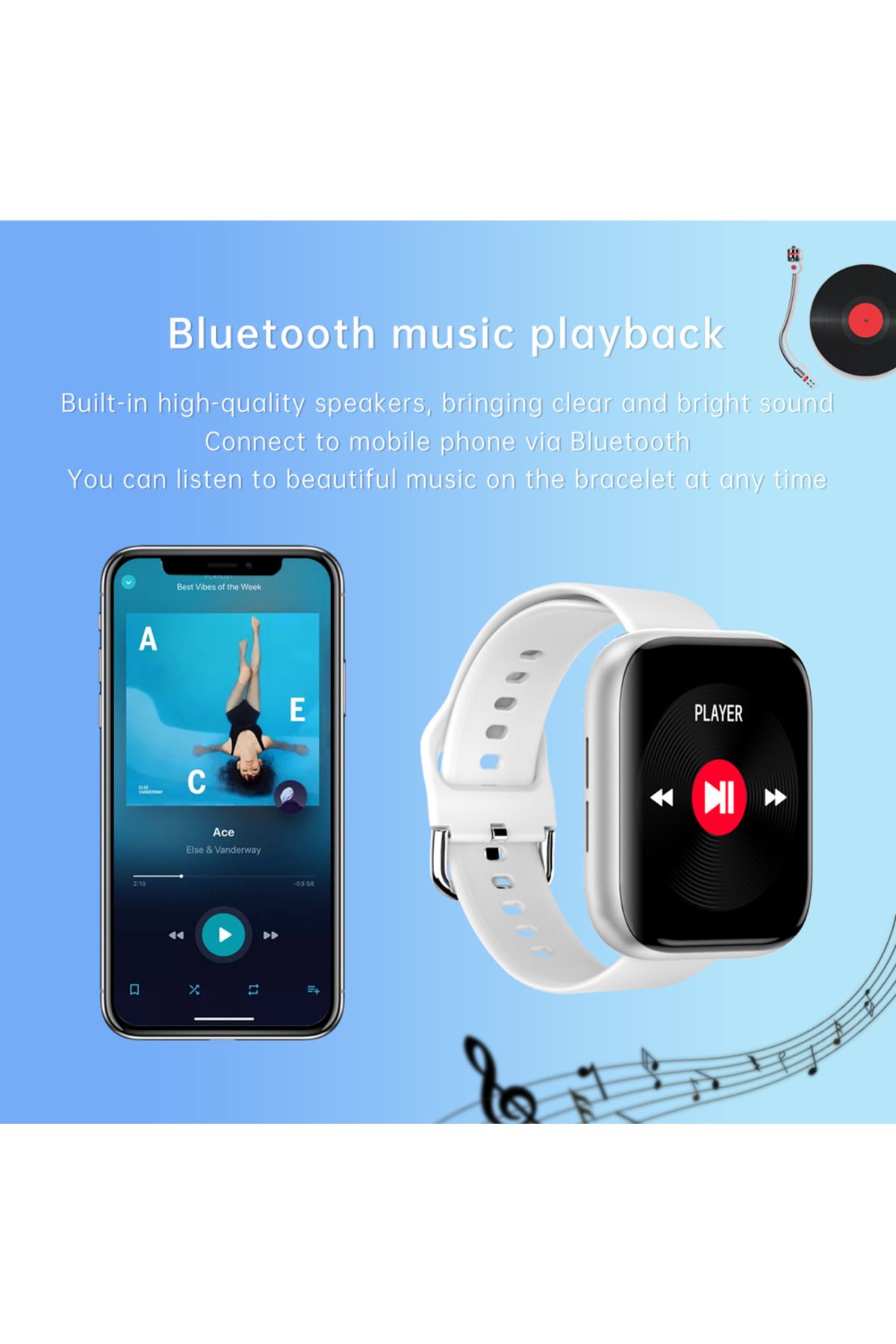 ideal STORE-Ceas Smartwatch TimeS Collection IdealStore, Ecran Tactil 1.55 inch, Preluare Apeluri Bluetooth, Not 6