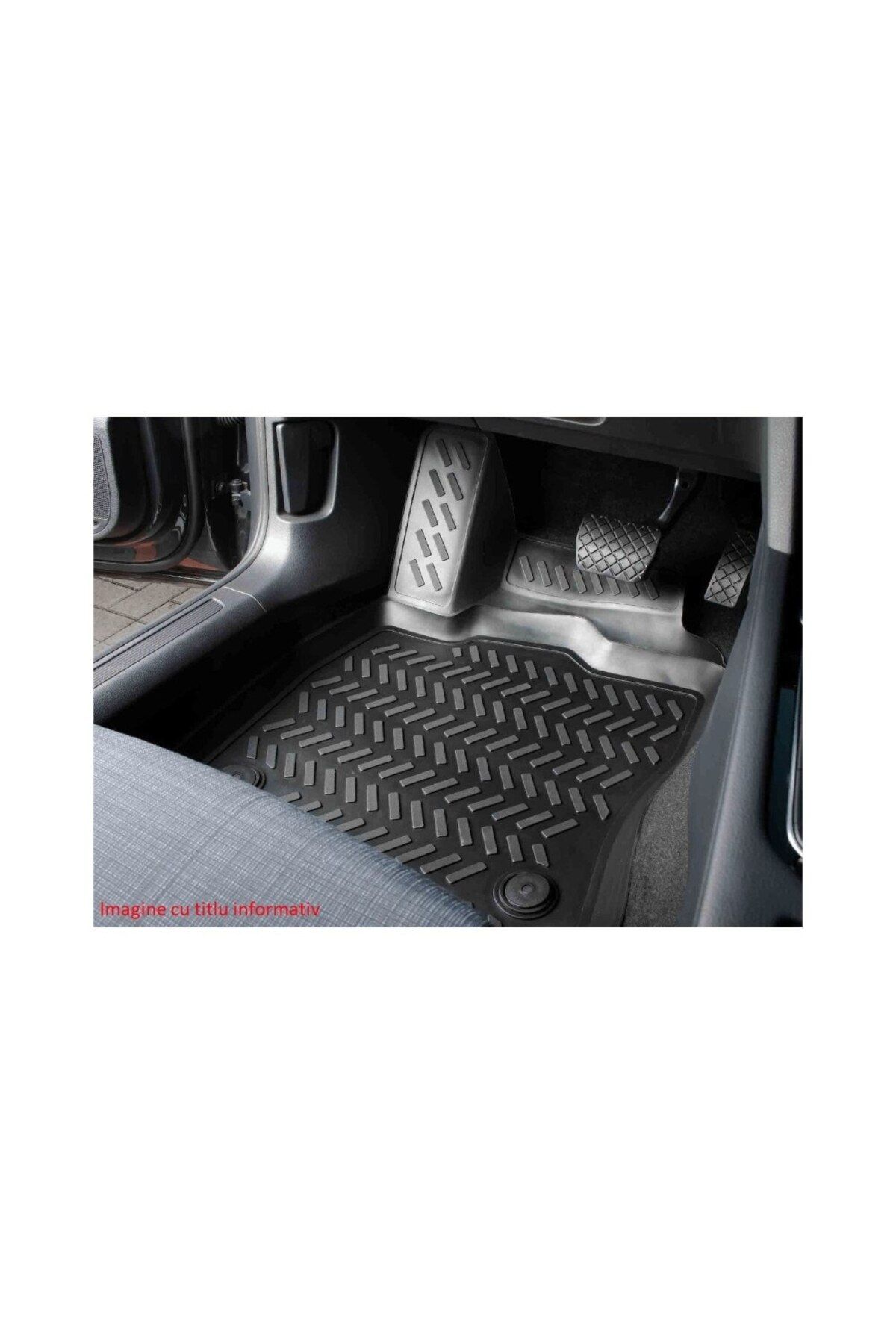 ideal STORE-idealSTORE Rubber Floor Mats compatible with Opel Combo E, for Front 2019->, with Wide Border 4