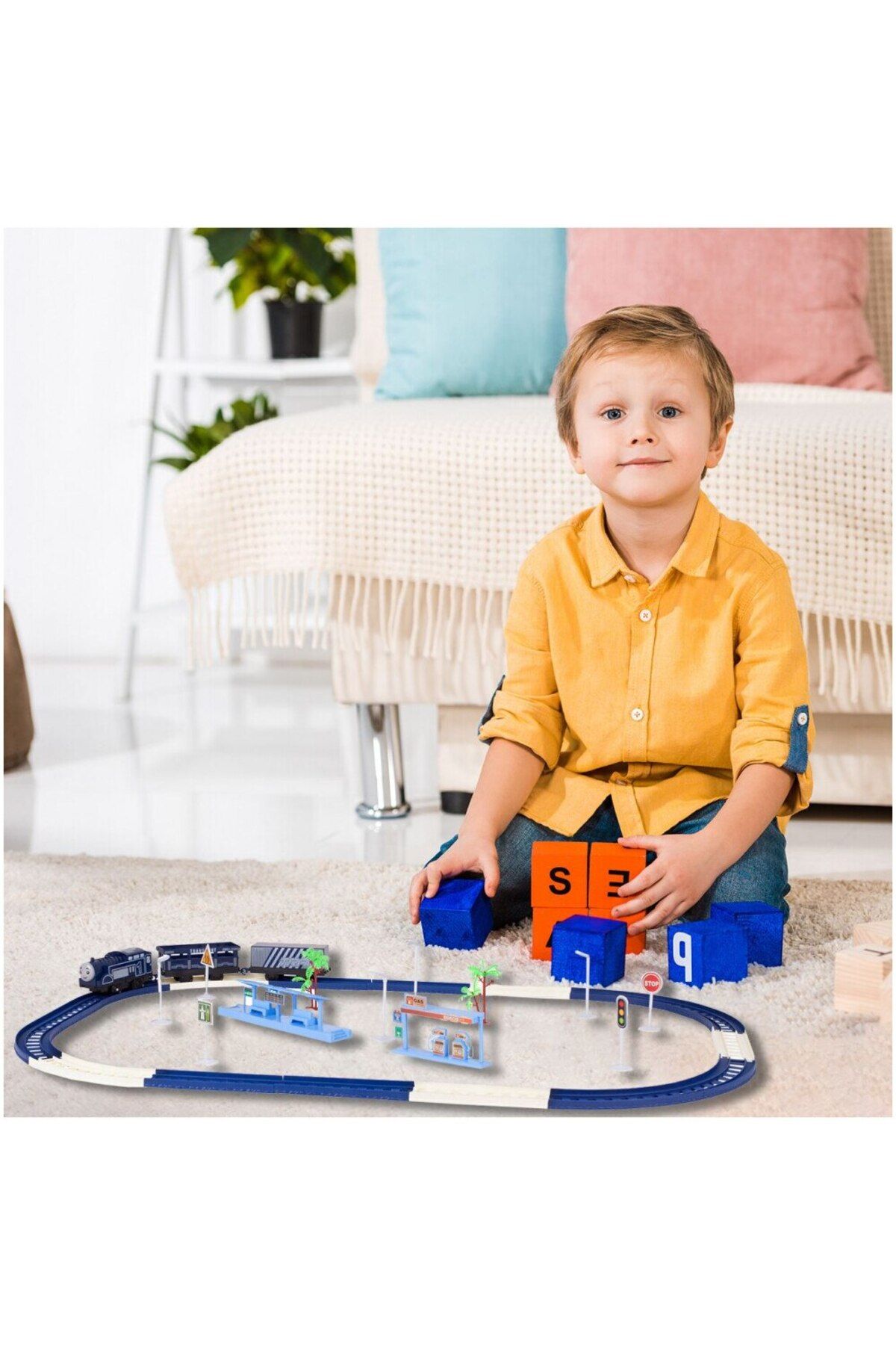 ideal STORE-idealSTORE High Speed ​​Railway Train Electric Circuit, Accessorized with Sounds and Lights, Includes Train 6