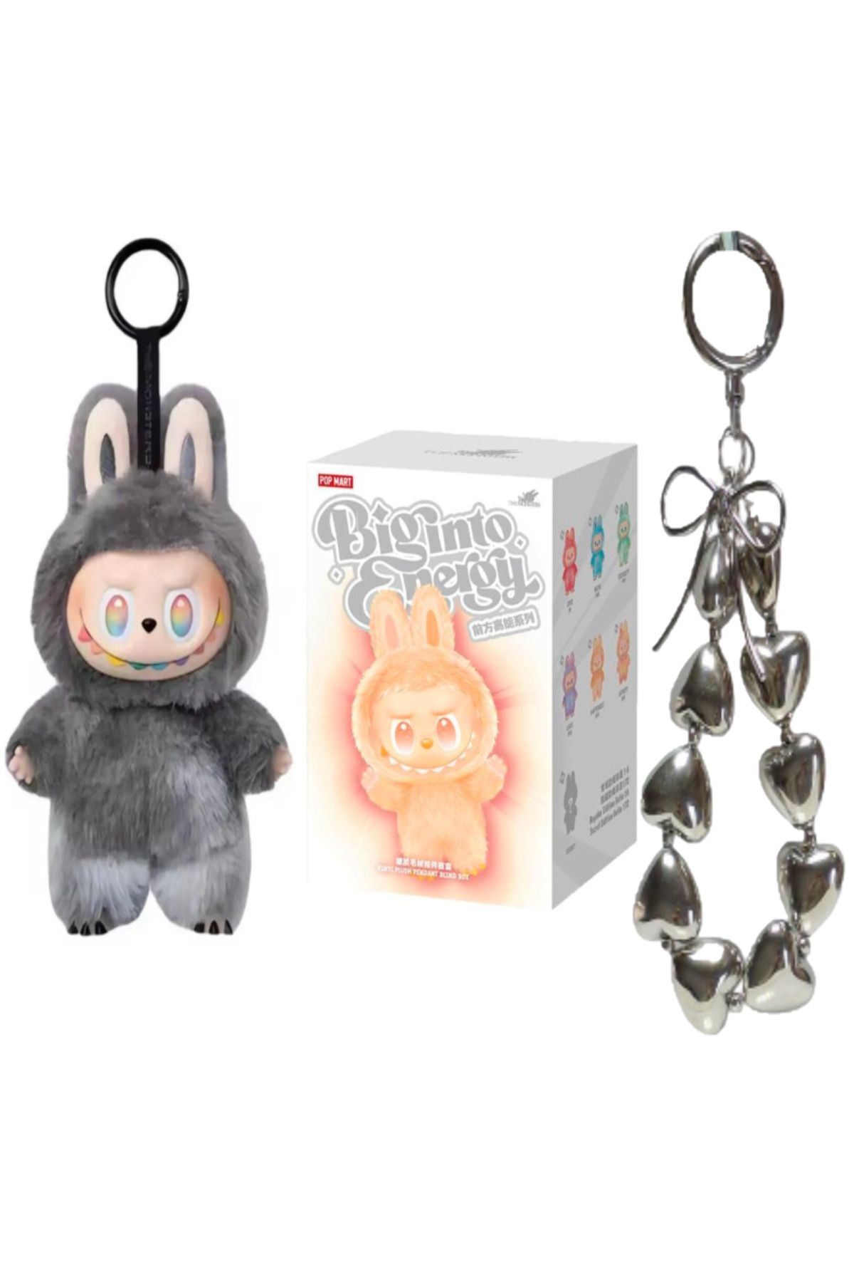 FO Labubu Oyuncak Labubu Peluş Bebek Peluş Oyuncak Labubu Anahtarlık, Charm Hediyeli
