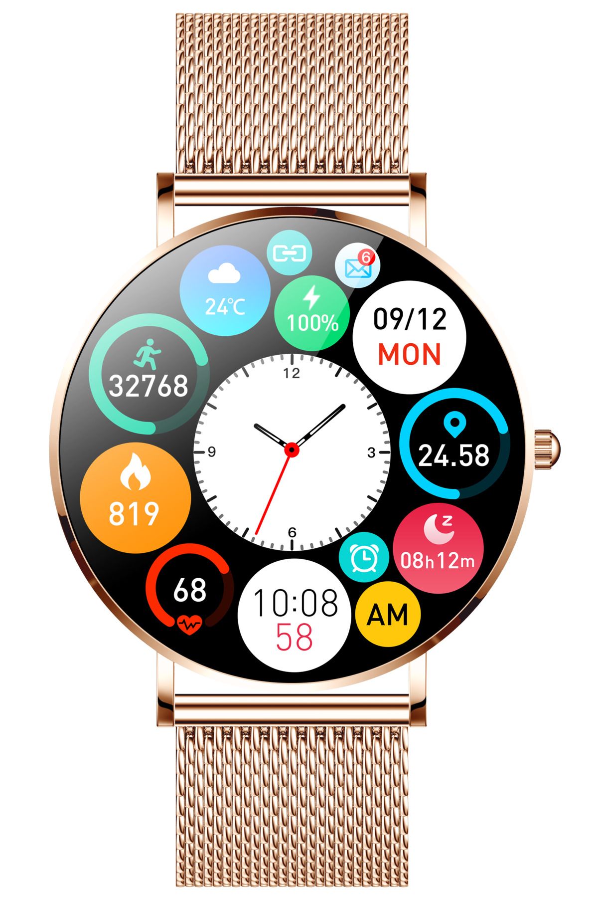 ideal STORE-Smartwatch idealSTORE FineTouch2.1, Ecran Amoled, Ultra Subtire, Monitor de Sanatate, 22 Moduri Spor 5