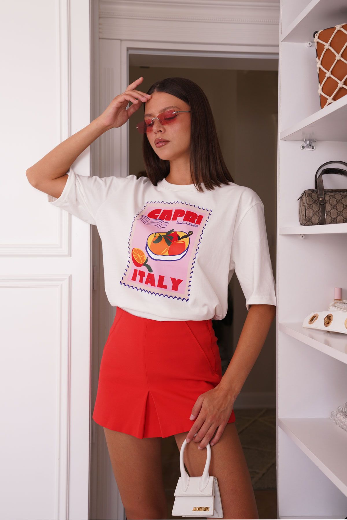 SeninOlsun Beyaz Baskılı T-Shirt