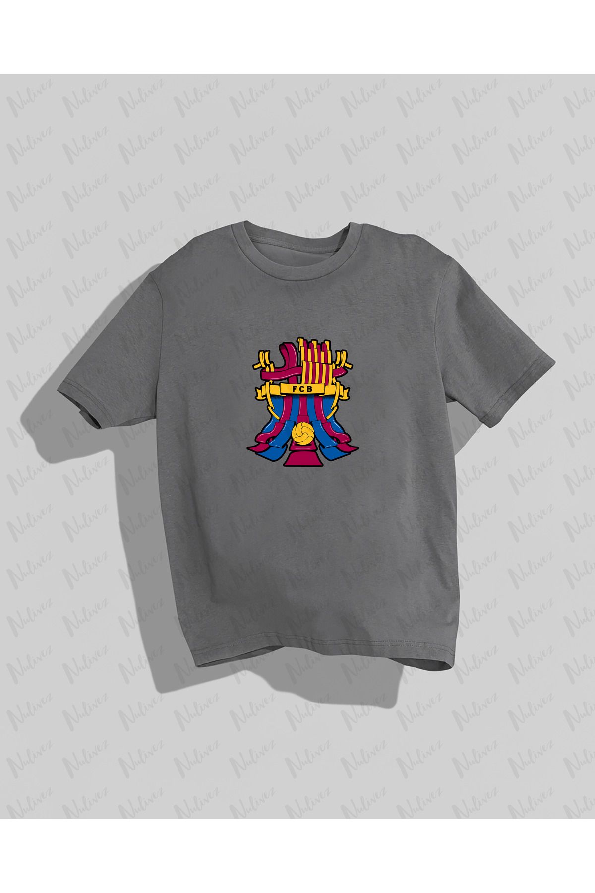 Nulivez Barcelona Tasarımı Baskılı Yüksek Kalite Kompakt Unisex Oversize T-Shirt