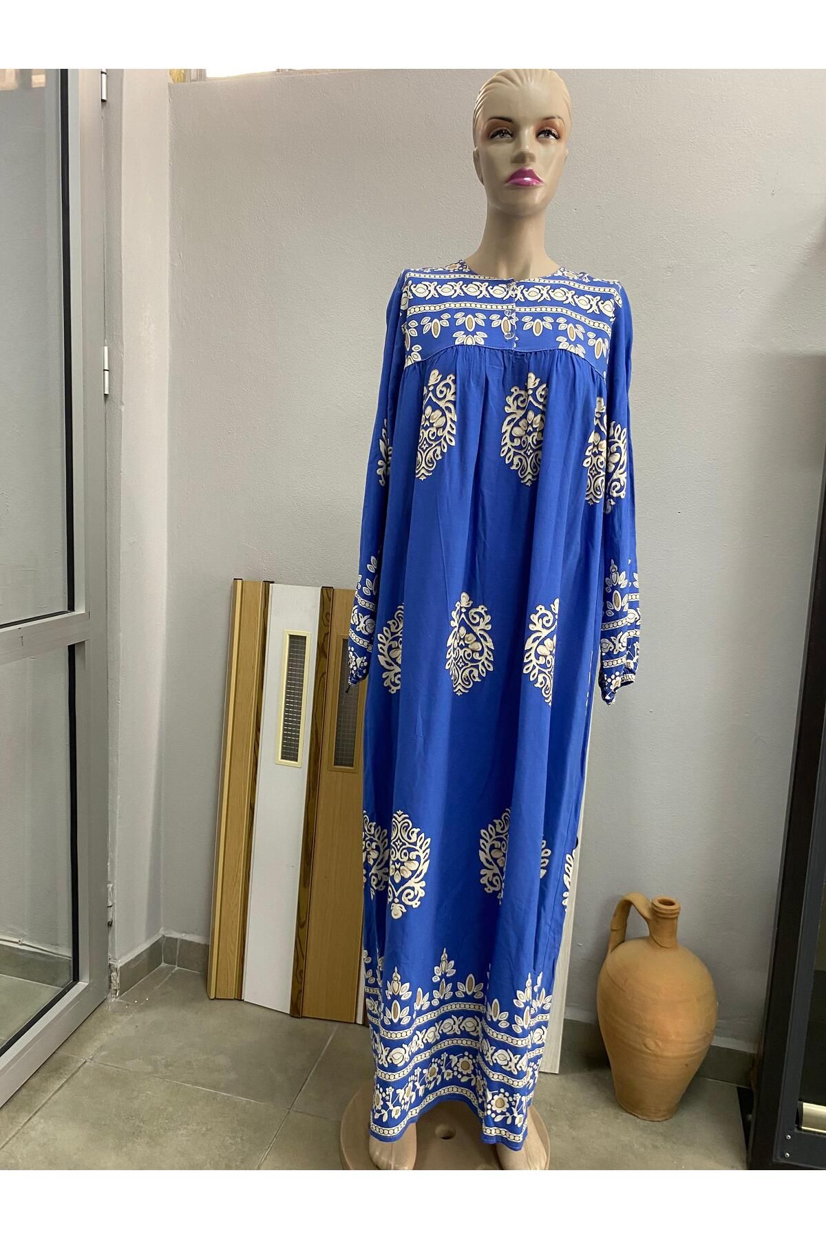 Zülal İthal Kumaş, Yuvarlak Yaka, Lastik Kol, (54*2=108 cm. Göğüs/ Boy 138 ölçü YOK.