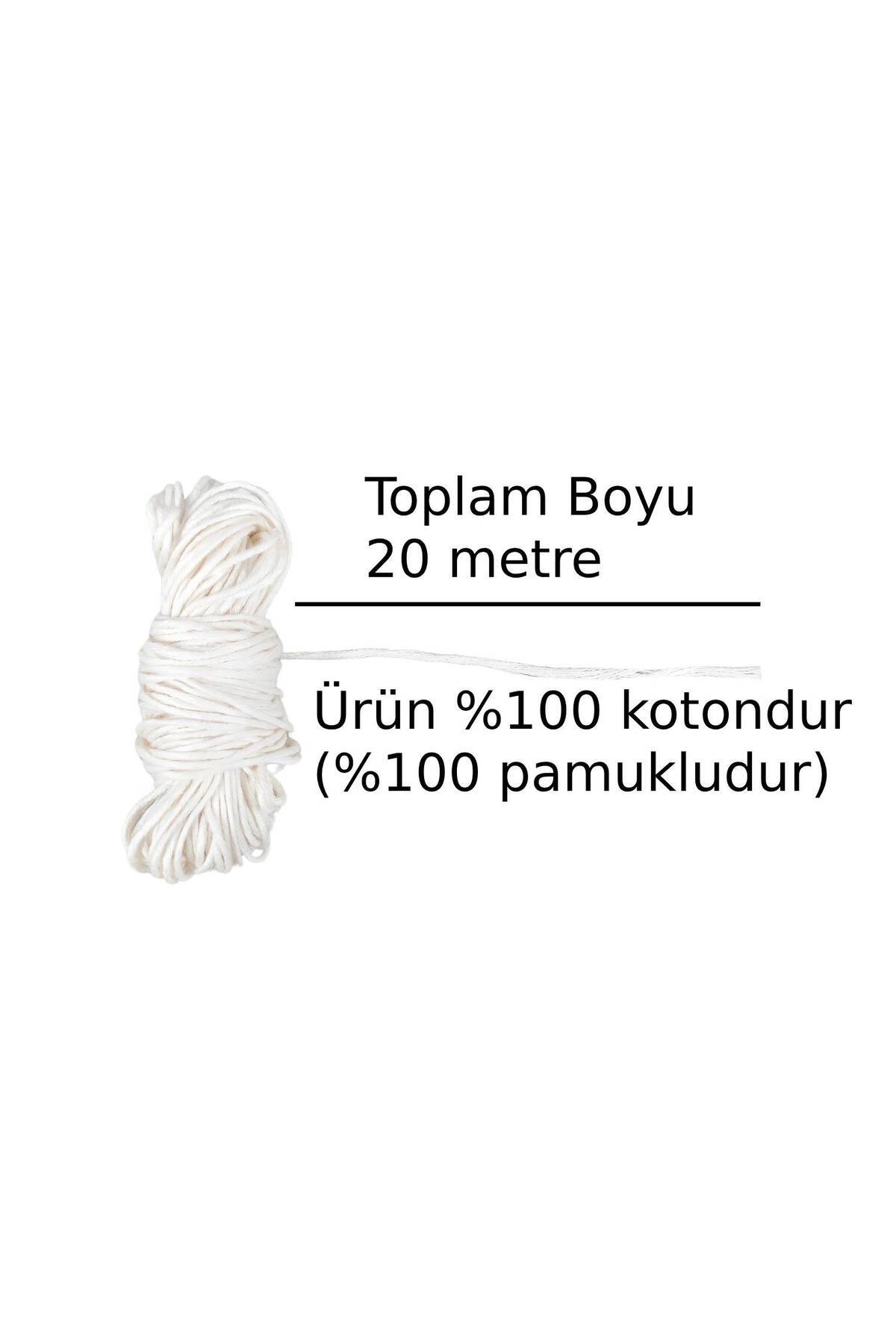 X-Perk Et Tavuk Hindi Pişirme İpi Sosiz Sucuk Yapım İpliği Çok Amaçlı Mutfak İp Boy Tek Parça 20 Metre