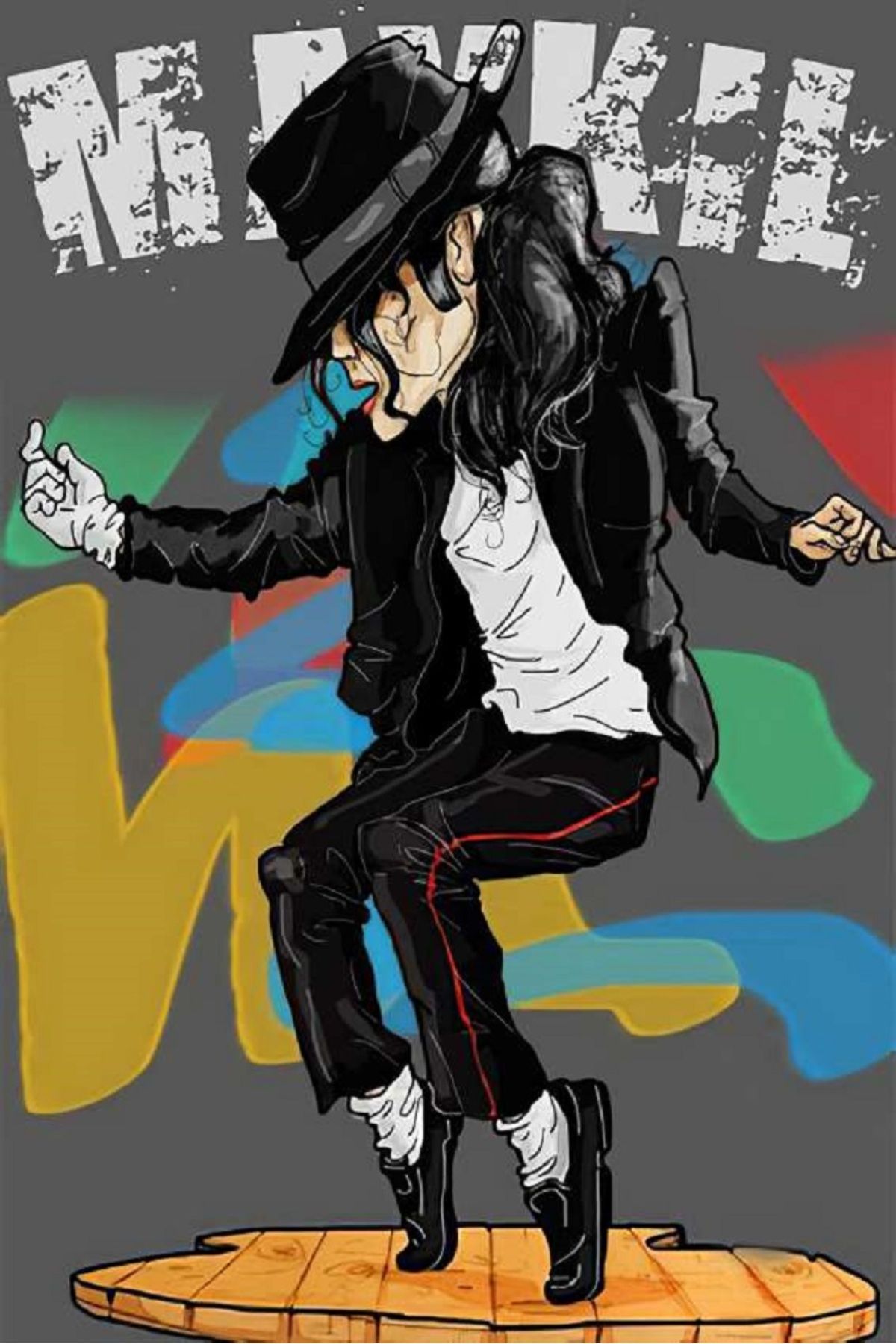 bertekdijital Bertek Dijital Retro Michael Jackson Tablo