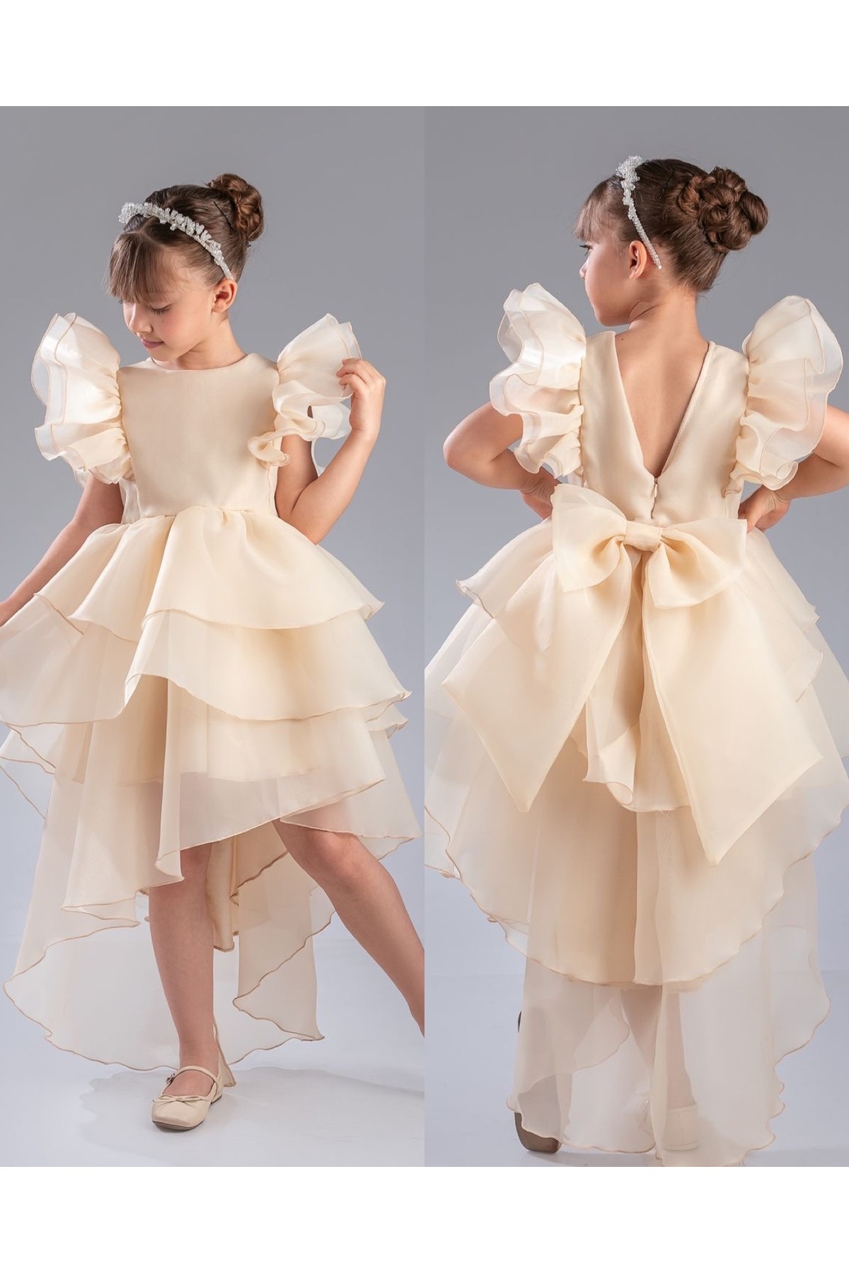 Fatma Kına Fenomen Kids Kuruklu prenses model abiye