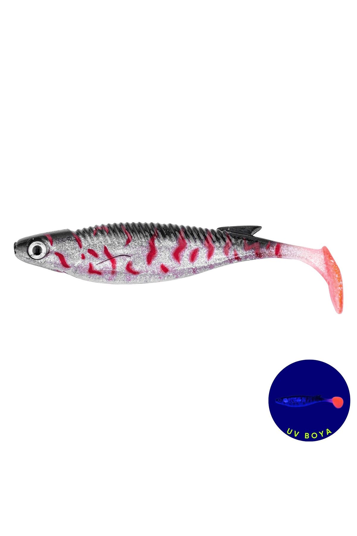 Fishack Silikon Balık - 10g 100mm - Fishack PredatorX - UV Boyalı - Venom