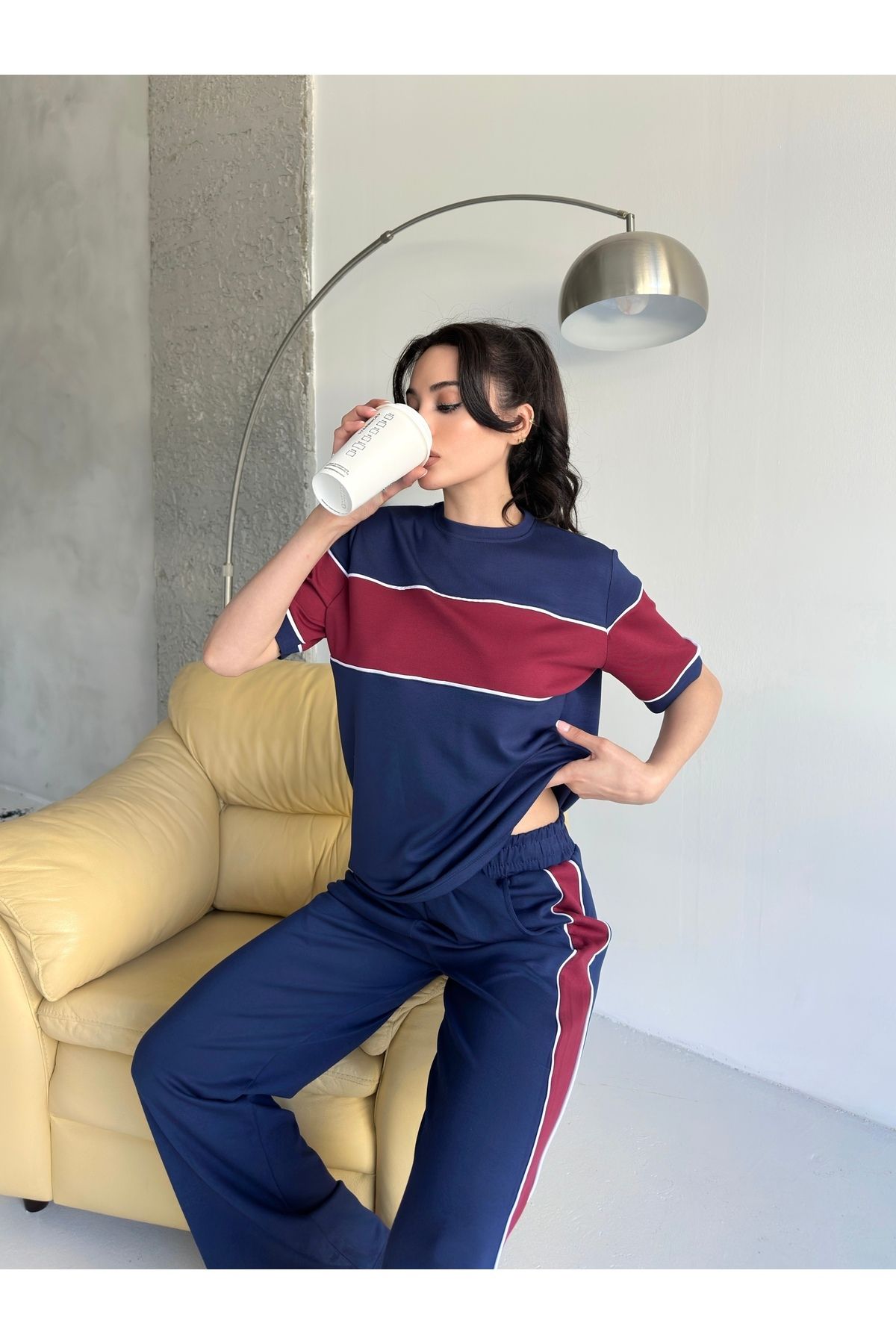 badibadii Renk Bloklu Oversize İkili Takım