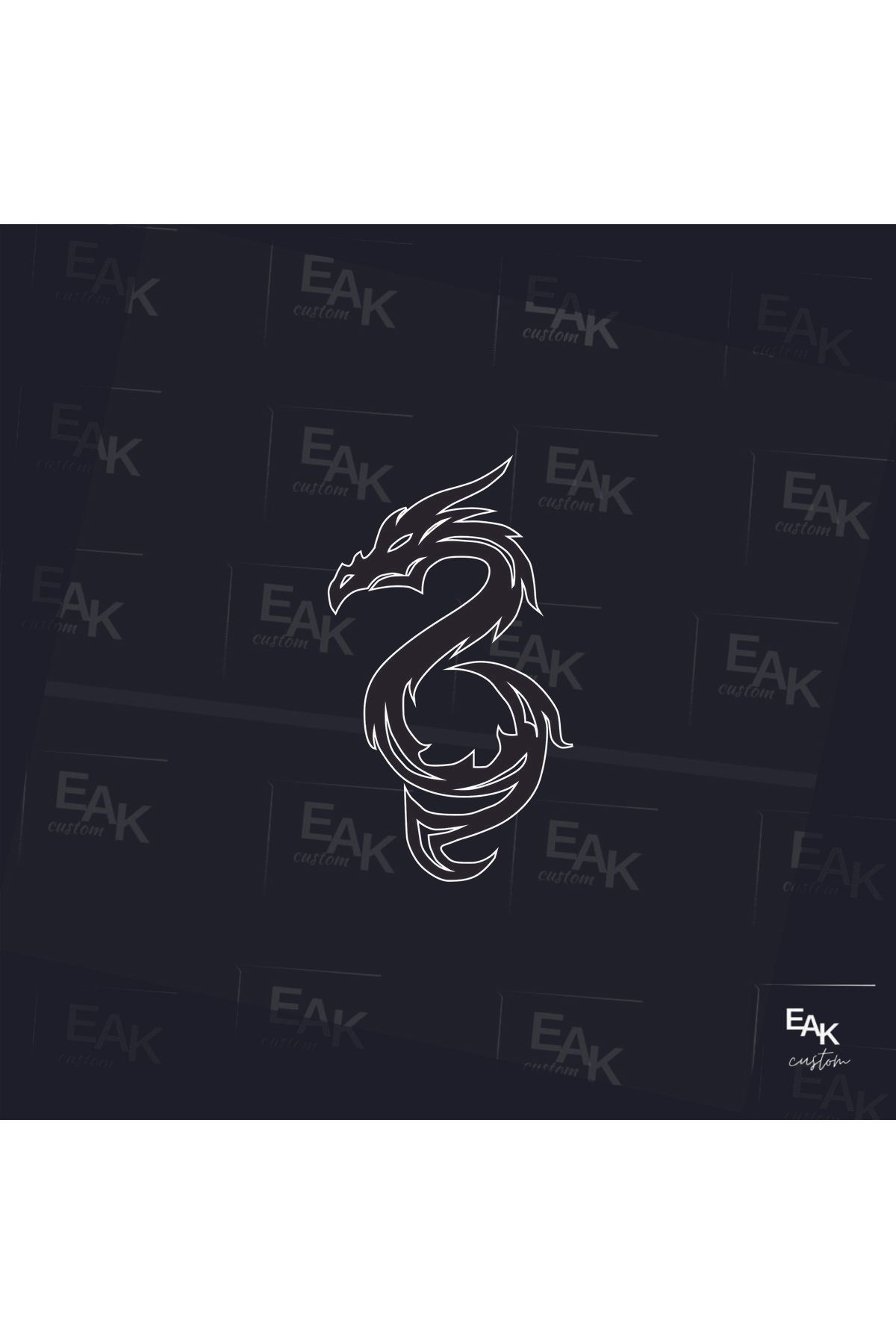 eakcustom EJDERHA oto sticker (10cm x 6cm)