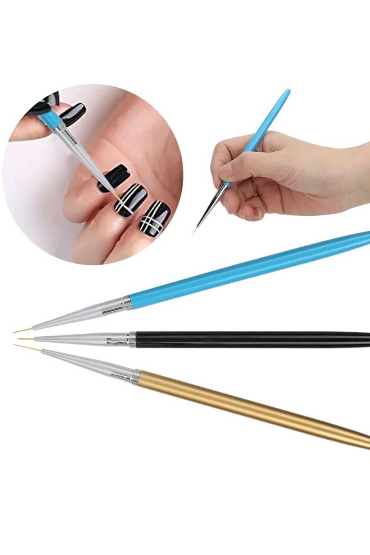 SEVRU Tırnak Süsleme Nail Art Fırça Tırnak Desen Fırçası Ve Jel Sürme Tırnak Süsleme Protez Tırnak