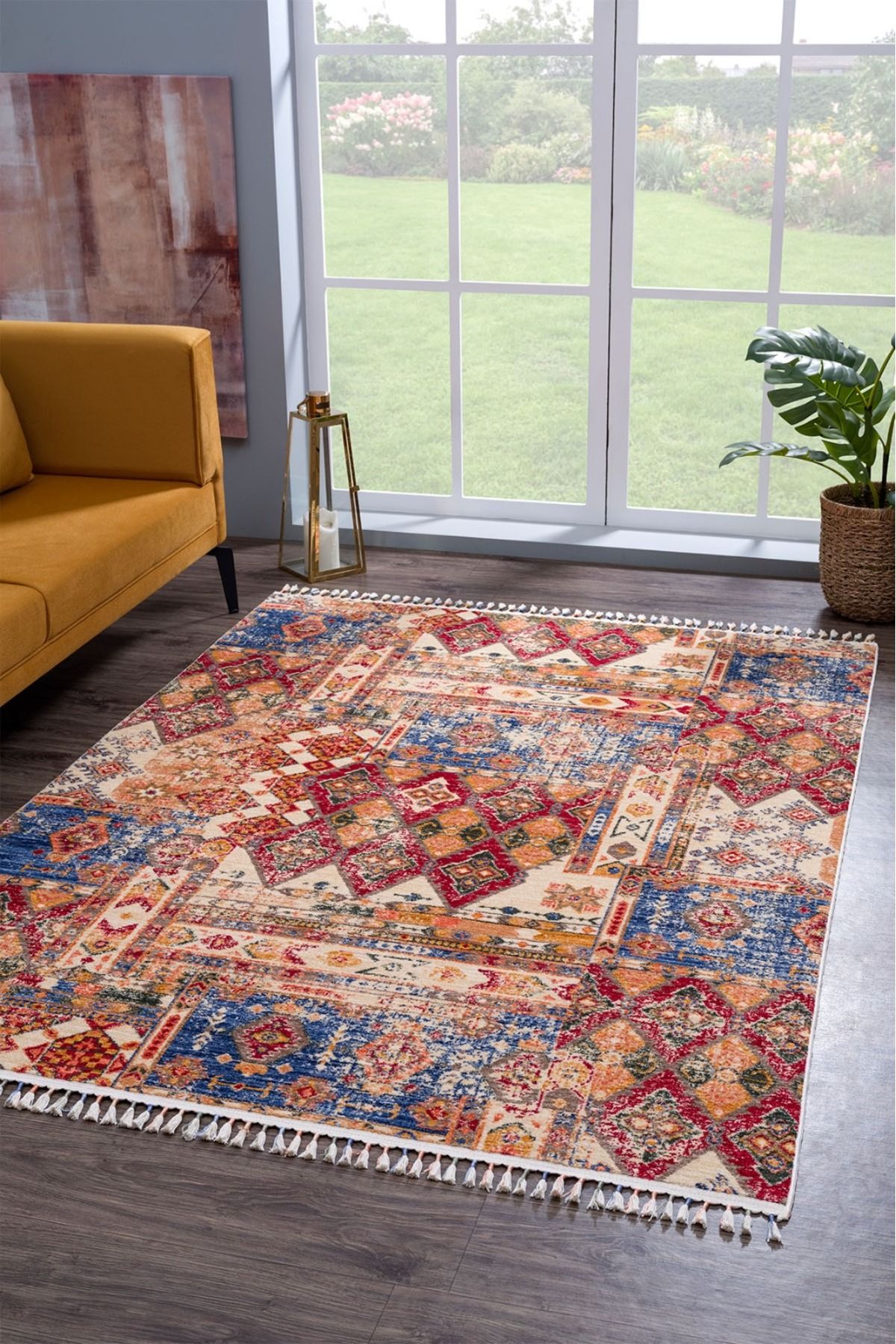 Home HEREKE , ETNİK DESENLİ SANATSAL CROSS DOKUMA SALON VE OTURMA ODASI HALISI