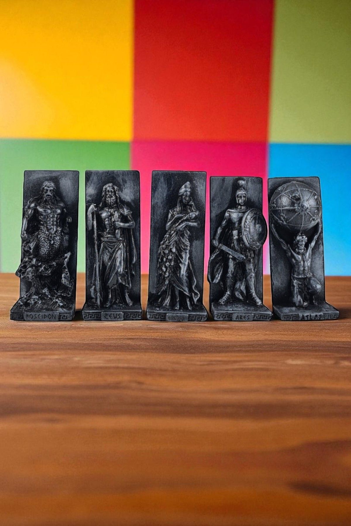AYDİZAYN Polyester Antik Yunan Tanrıları 5'li Magnet Set