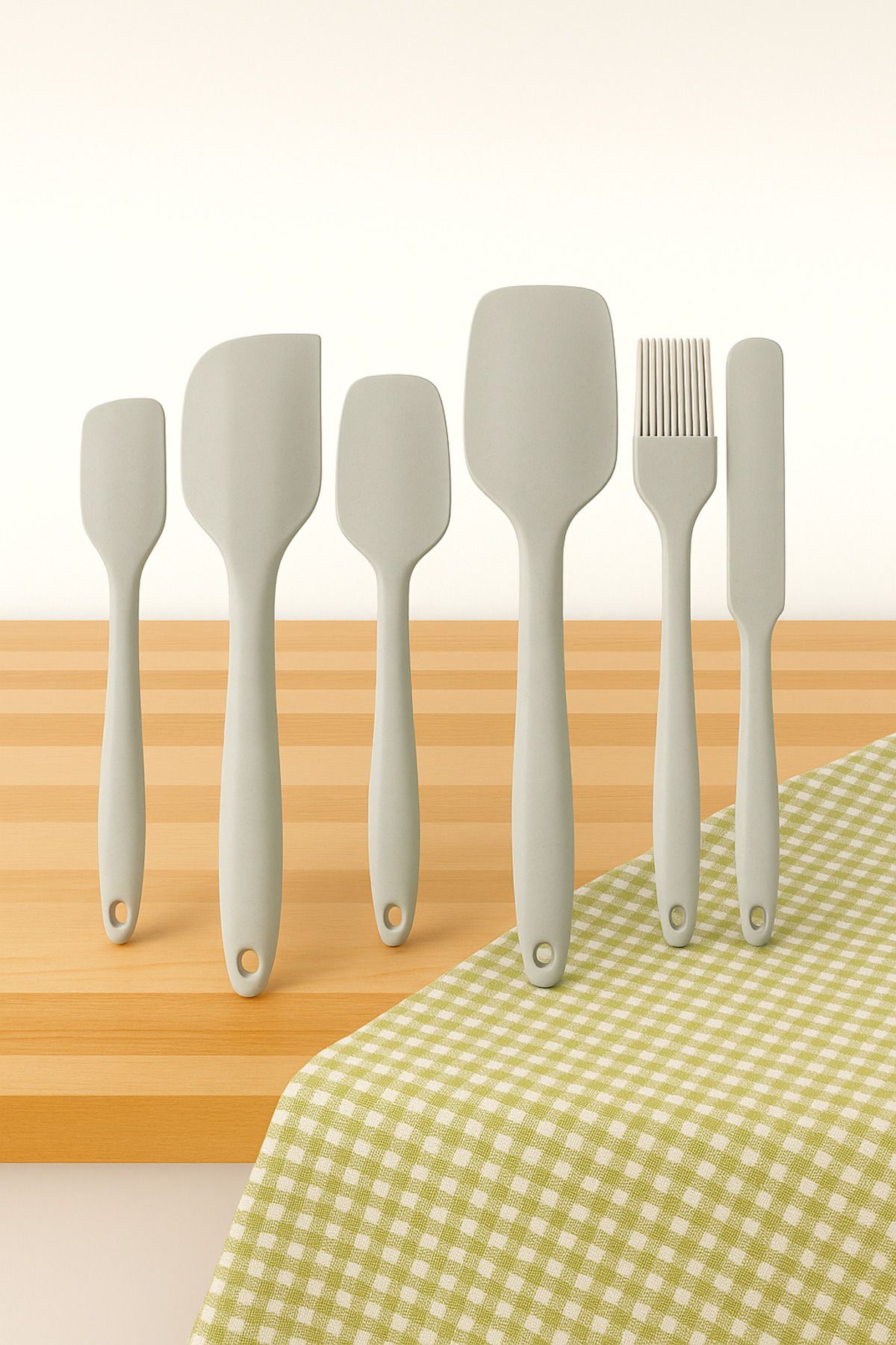Chefstar 6 PARÇA SİLİKON MUTFAK GEREÇLERİ SETİ - SPATULA VE FIRÇA SETİ