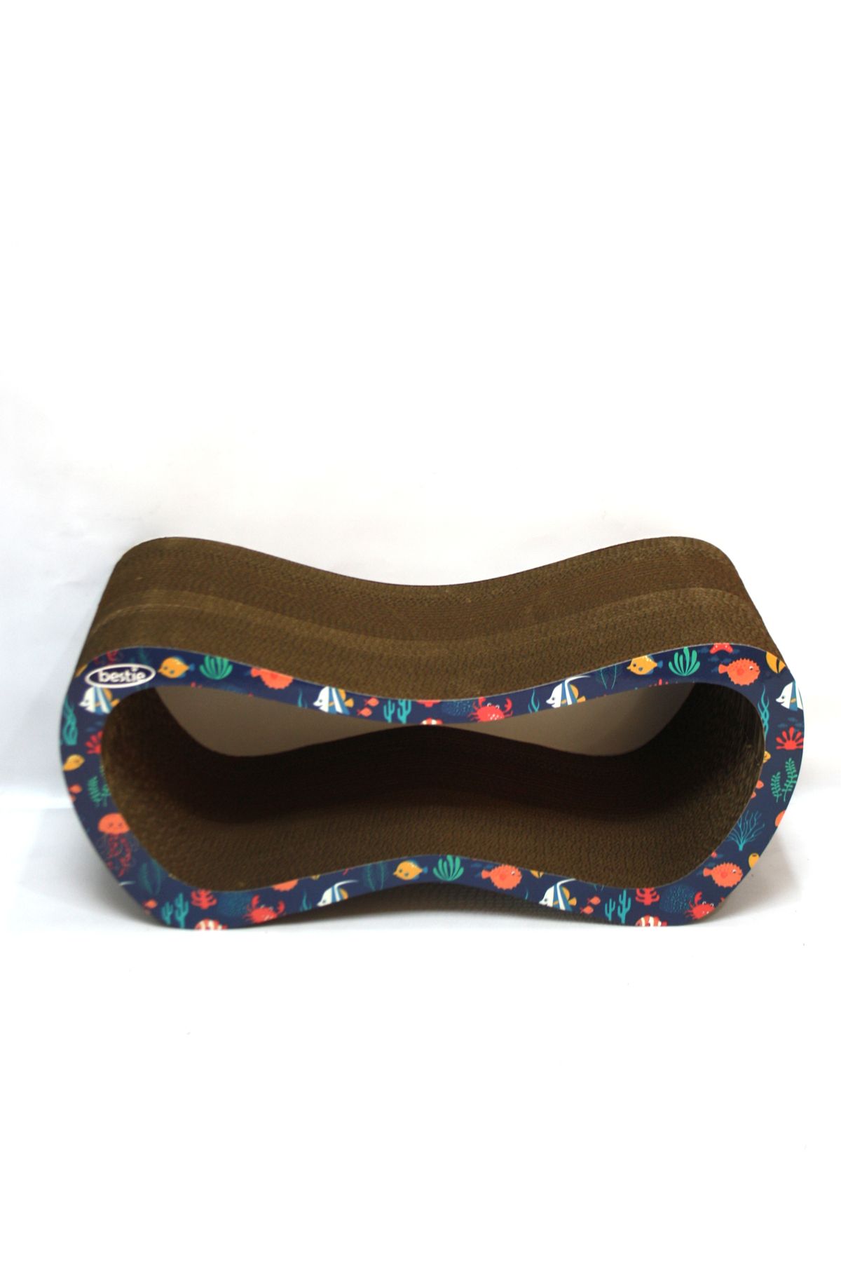 Bestie-Set of 2 - Cat Scratching Sofa Cardboard Cat Scratching Horizontal Scratching - Fish Pattern 2