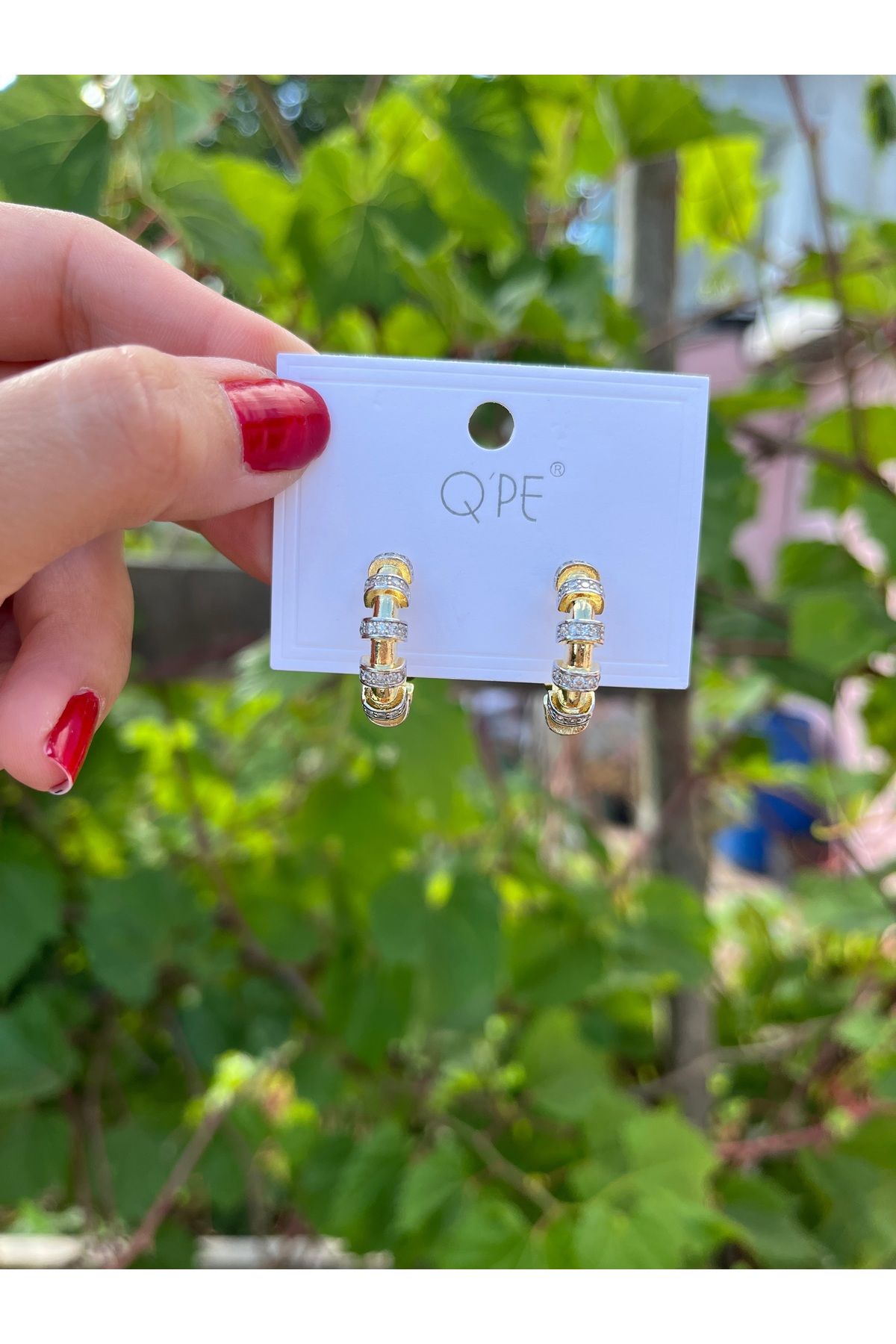 nergis collection Kadın Luxury Küpe Vip Kaplama Zirkon Taşlı 14K Küpe