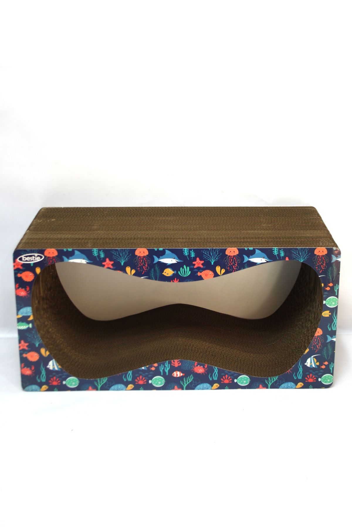 Bestie-Set of 4 - Cat Scratching Sofa Cardboard Cat Scratching Horizontal Scratching - Fish Pattern 2