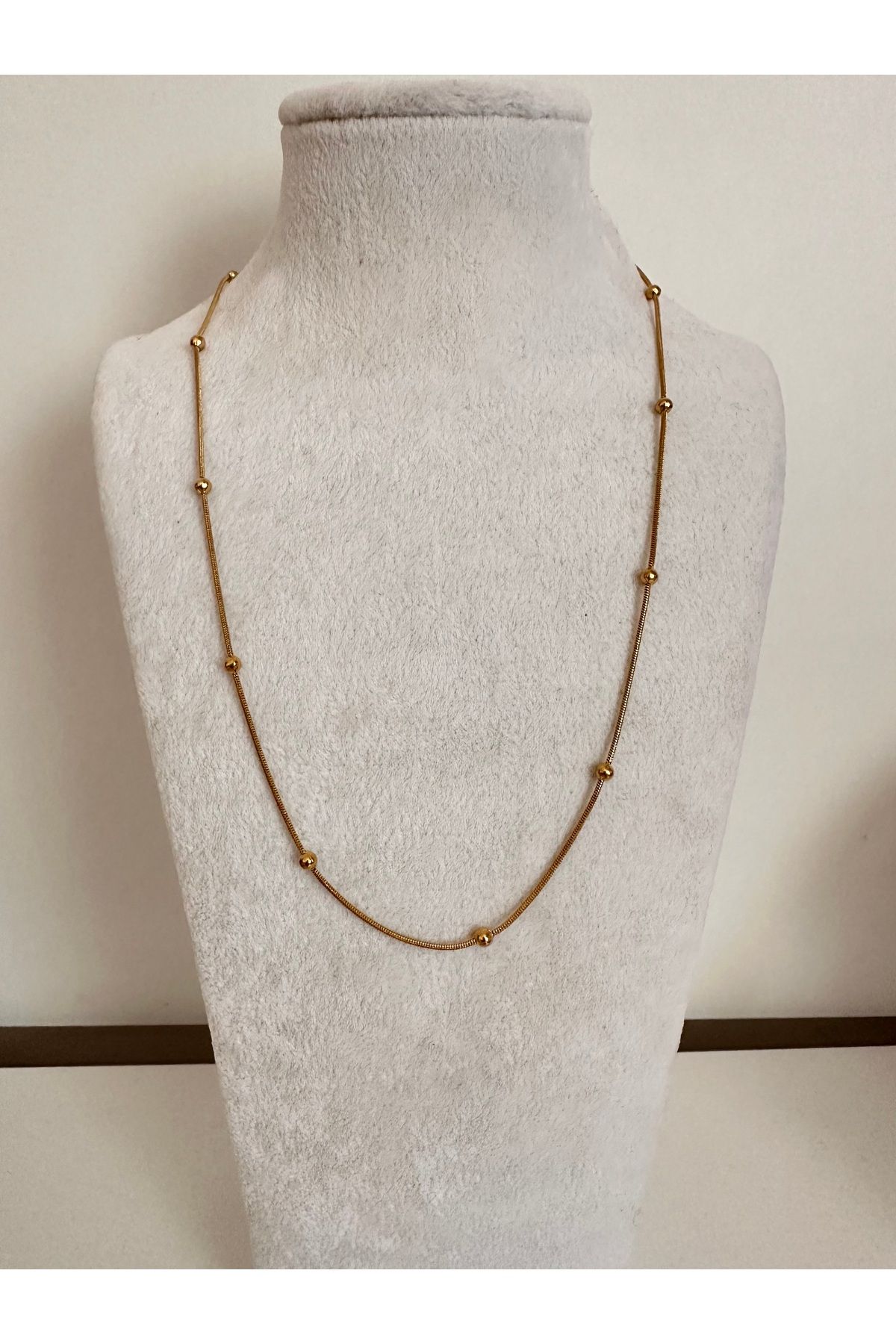 shop Boncuklu kolye kararmaz çelik