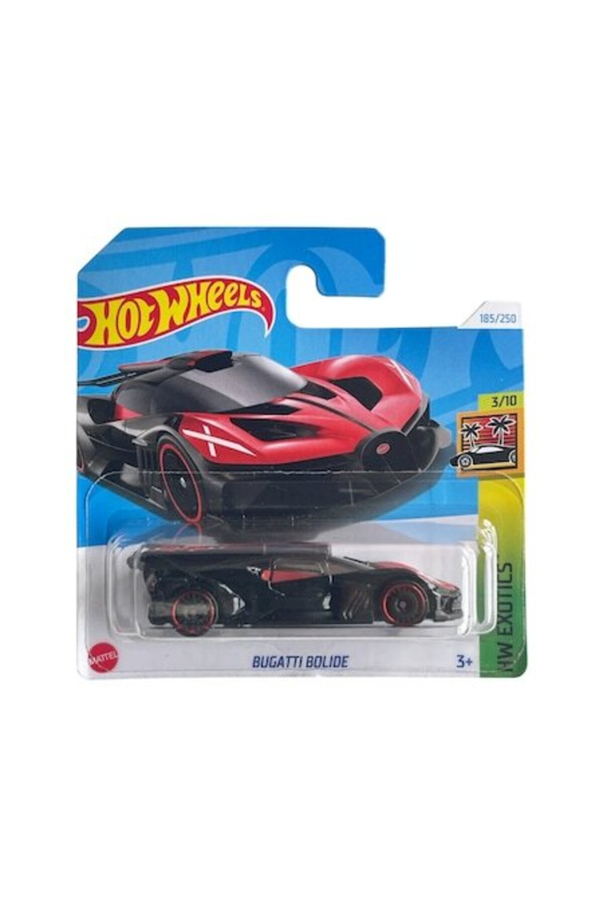 Masinuta , Bugatti Bolide, Hw Exotics, Negru Cu Rosu, 1:64