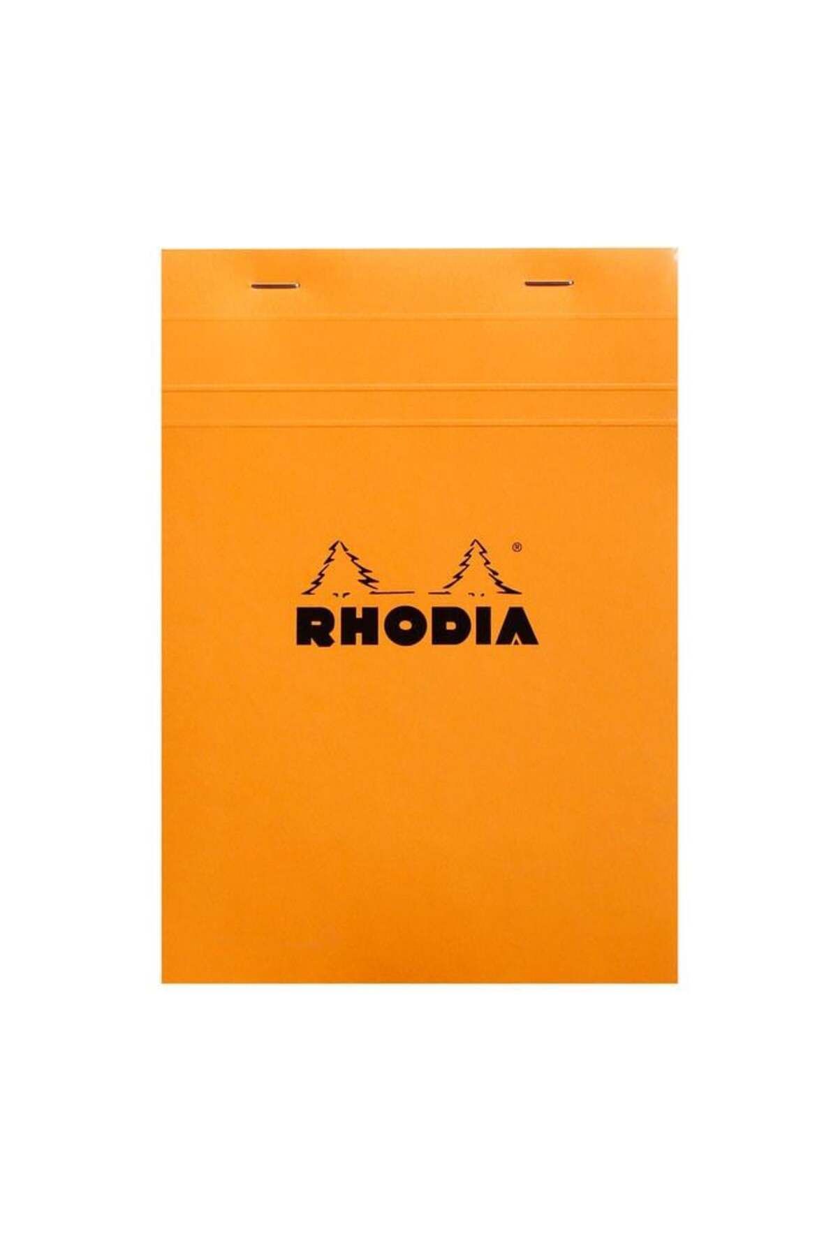 Rhodia Basic Üstten Zımbalı Bloknot A5 Kareli Turuncu