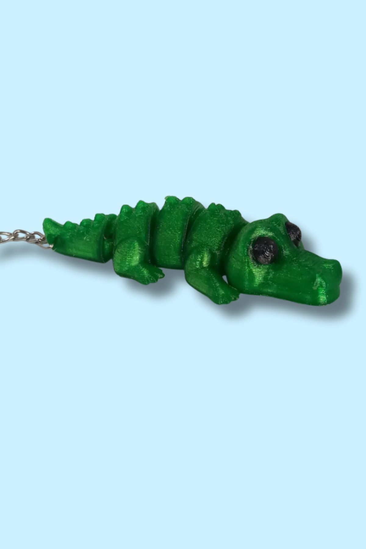 SevindirenŞeyler HAREKETLİ TİMSAH ANAHTARLIK ÇANTA SÜSÜ CHARM 3D PETG BASKI