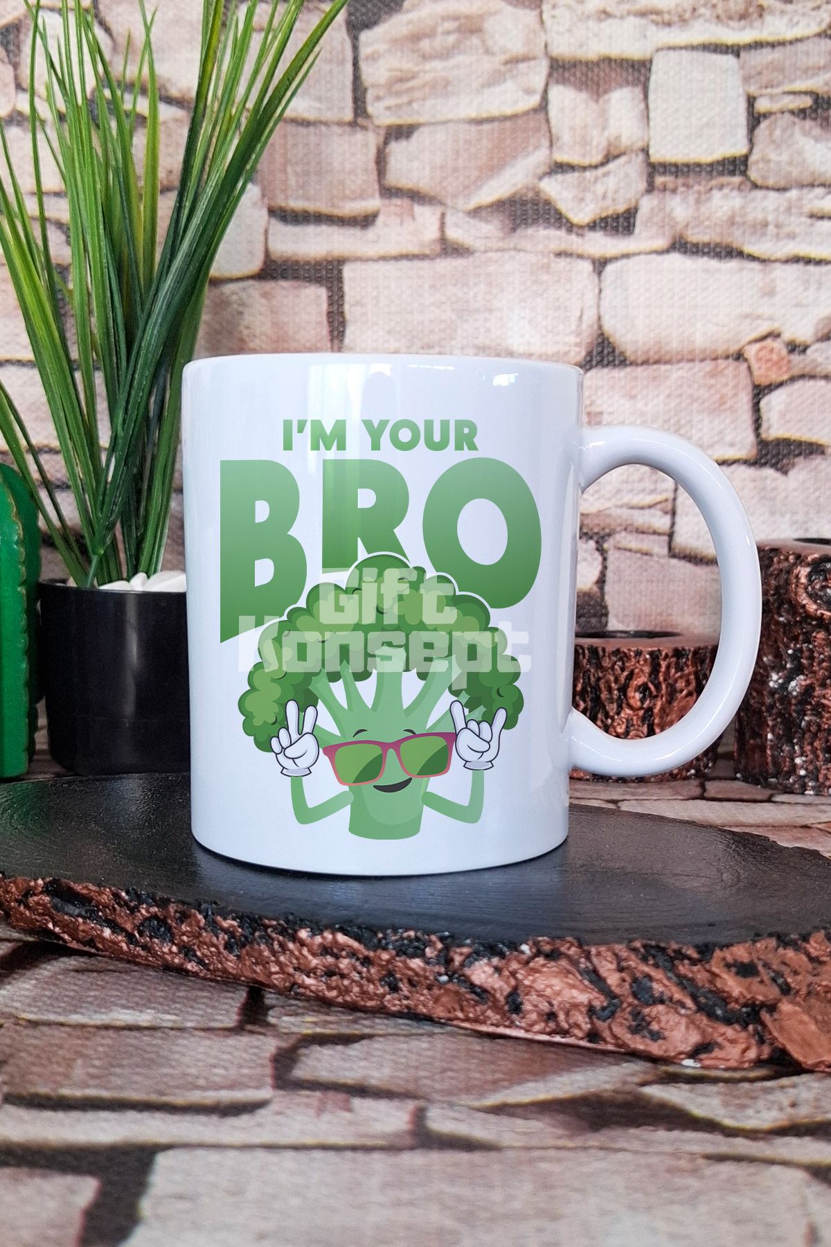giftkonsept I Am Your Bro Vegan Hediyelik Baskılı Çay Kahve Sunum Kupa Bardak