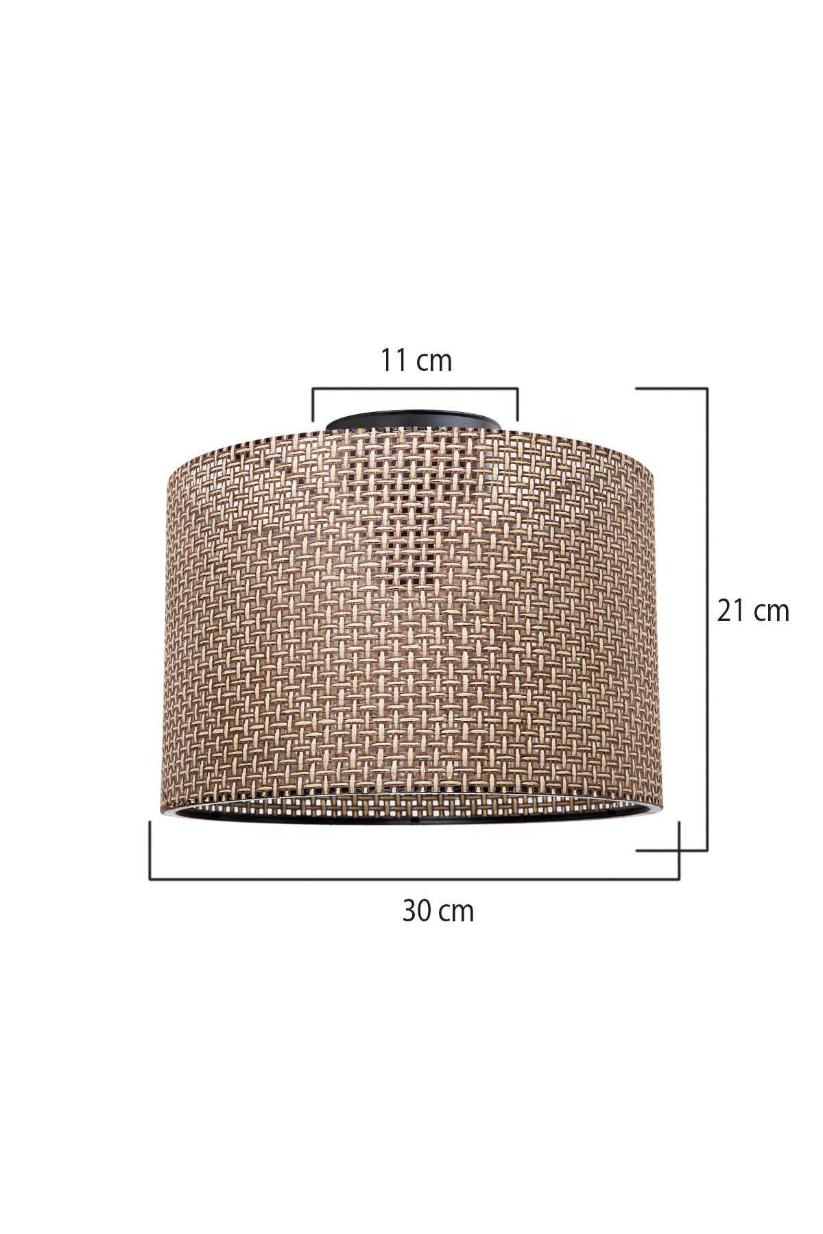 Tuğbasan GOZA 30 CM SİLİNDİR PLAFONYER AVİZE ARTI DESEN KAHVE