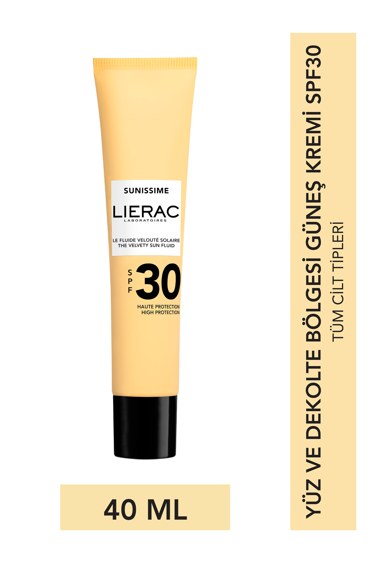 Lierac SUNISSIME The Sun Velvety Fluid SPF30 40 ml – Yüz İçin
