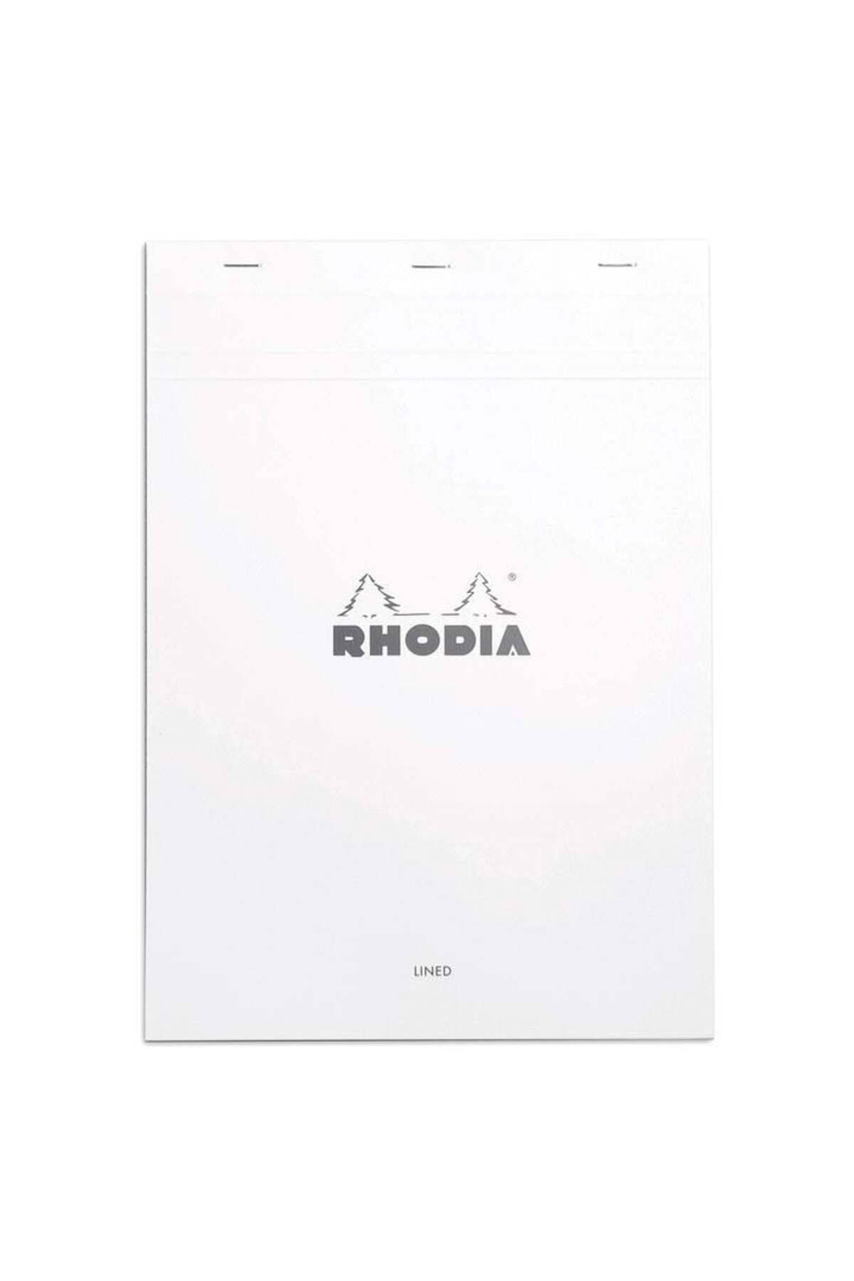 Rhodia Basic Üstten Zımbalı Bloknot A4 Çizgili Beyaz