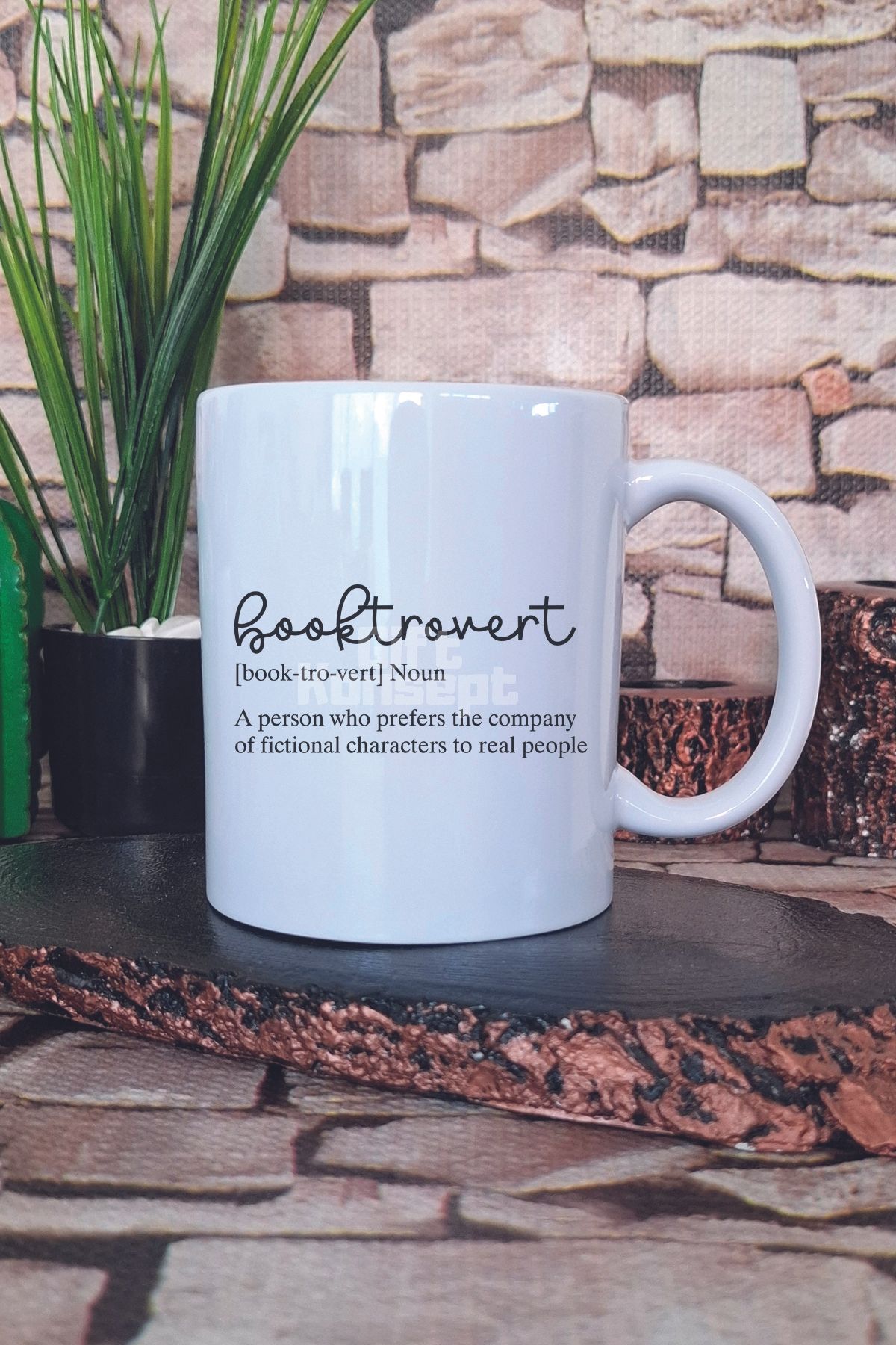 giftkonsept Booktrovert Noun Baskılı Kitap Sever İçe Dönük Tanımı Hediye Baskılı Kupa Bardak