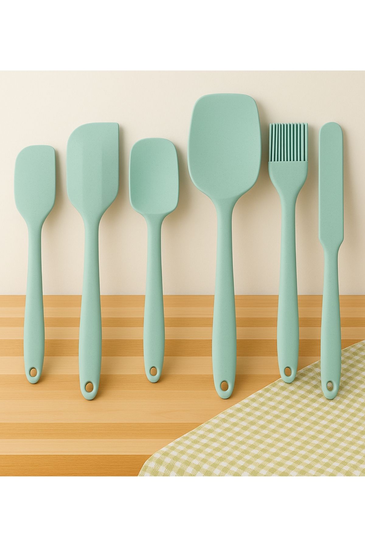 Chefstar 6 PARÇA SİLİKON MUTFAK GEREÇLERİ SETİ - SPATULA VE FIRÇA SETİ