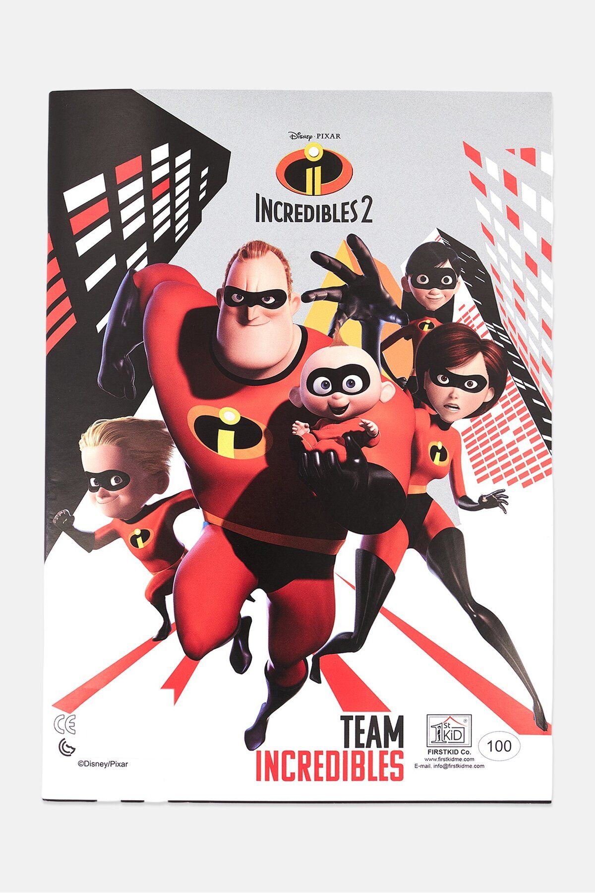 Disney-Incredibles 2 Single Line 100 Sheets Notebook, Assorted 3