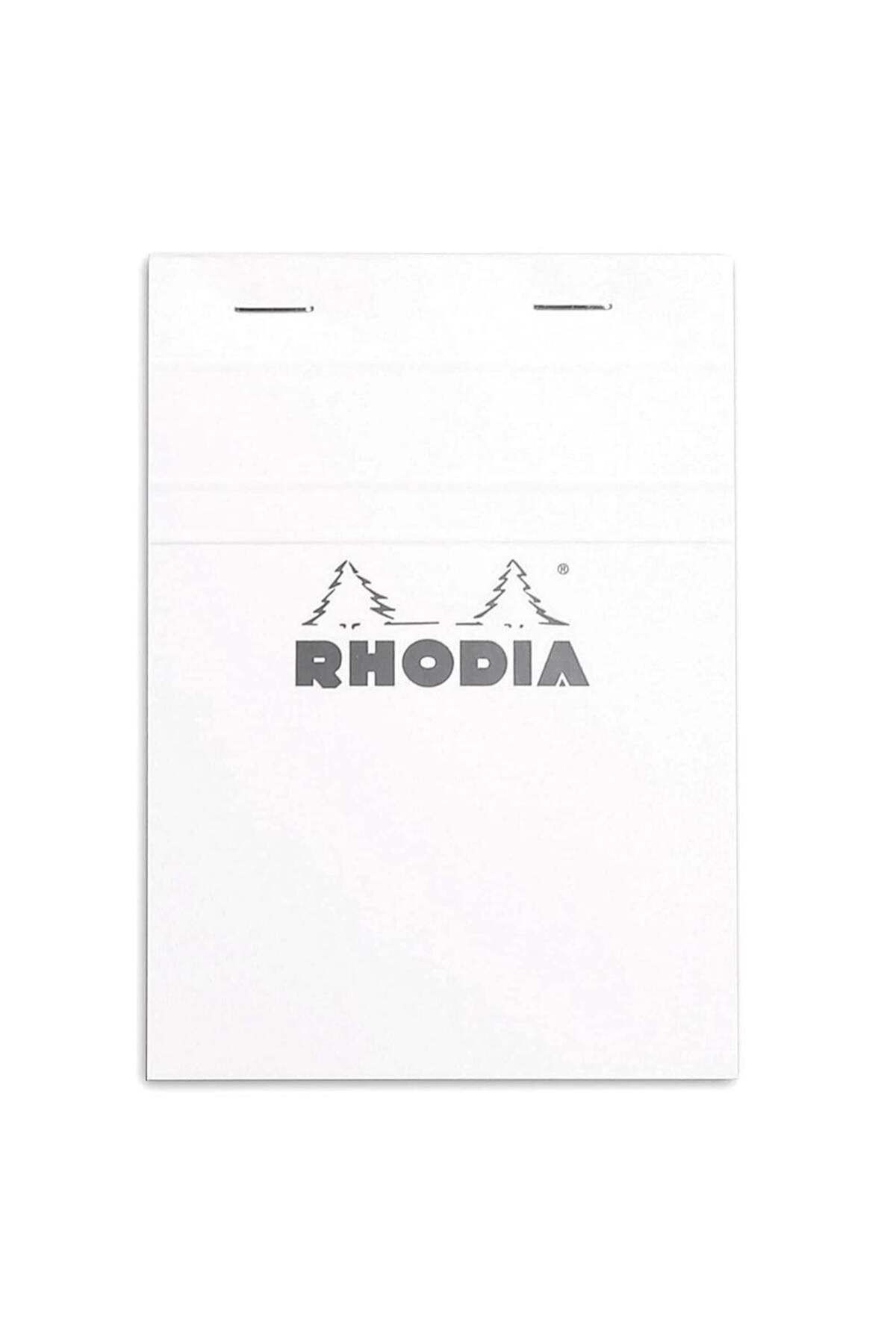 Rhodia Basic Üstten Zımbalı Bloknot A6 Kareli Beyaz