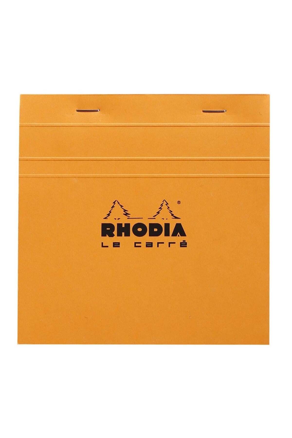 Rhodia Basic Üstten Zımbalı Bloknot Kareli Turuncu