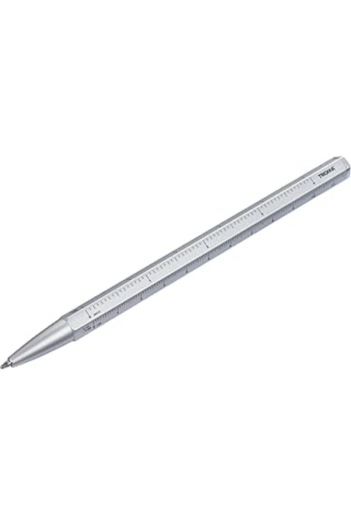 Mu Art Ahşap Troika Çoklu Görev Tükenmez Kalem, Siyah D1 Uçlu, Construction Basic – Santimetre/Inç Cetvel, 1:20/