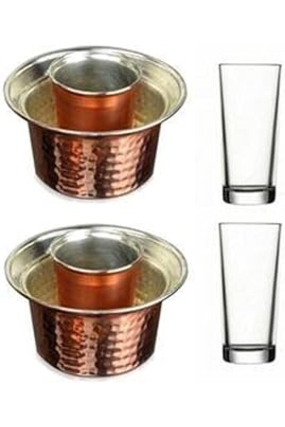 Mu Art Ahşap Paşabahçe 4 Parça Ehli Keyf Rakı Set