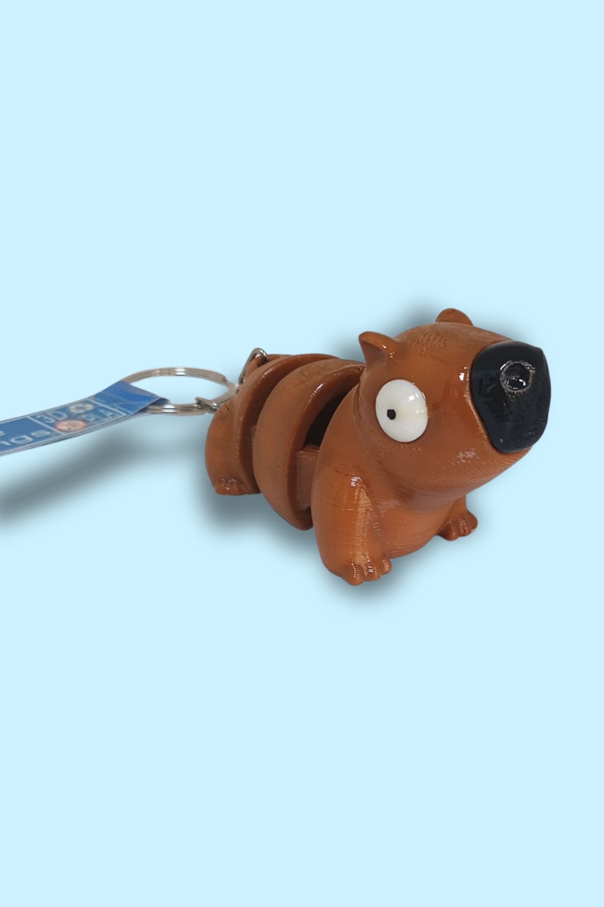 SevindirenŞeyler HAREKETLİ CAPYBARA KAPİBARA ANAHTARLIK ÇANTA SÜSÜ CHARM 3D PLA BASKI 7 CM