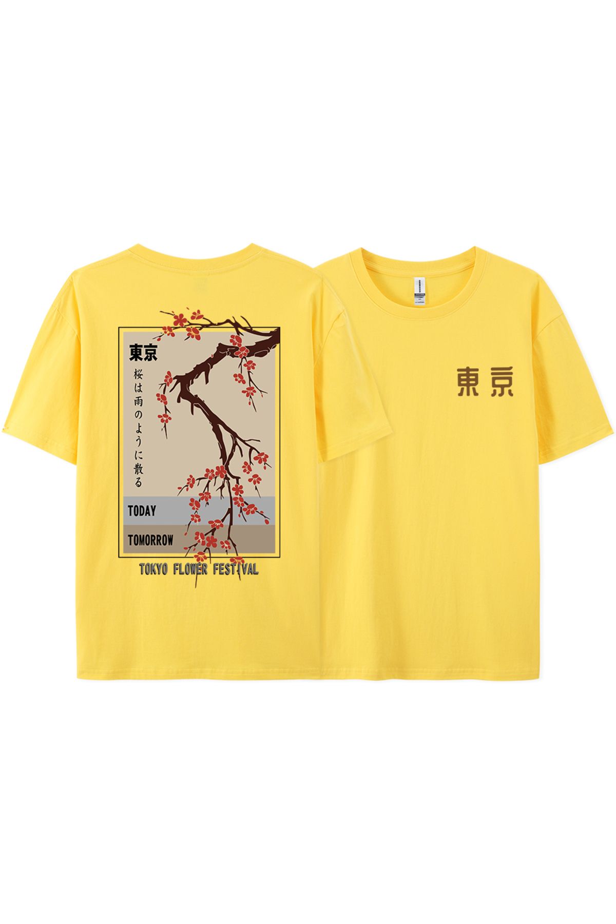 StartMore Y2k Vintage Tişört Tee Bugün Yarın Tokyo Çiçek Festivali