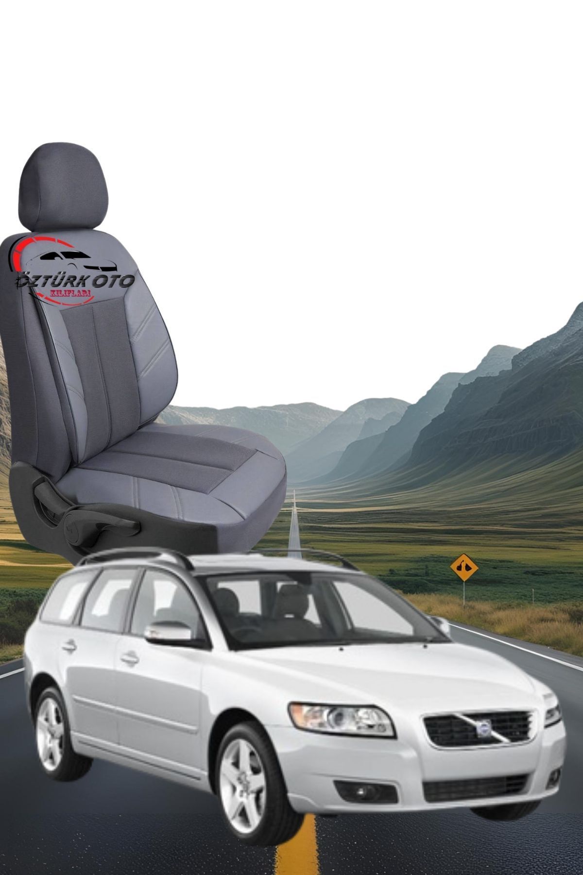 MEVLÜT ÖZTÜRK OTO KILIFLARI Akik Serisi Volvo V50 Tam Set Oto Koltuk Kılıfı