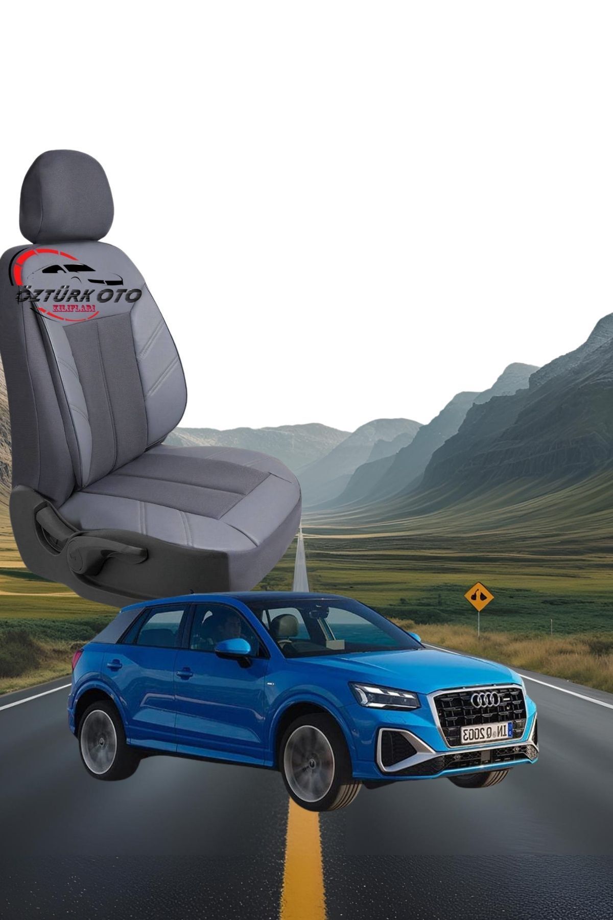 MEVLÜT ÖZTÜRK OTO KILIFLARI Akik Serisi Audi-Q2 Tam Set Oto Koltuk Kılıfı